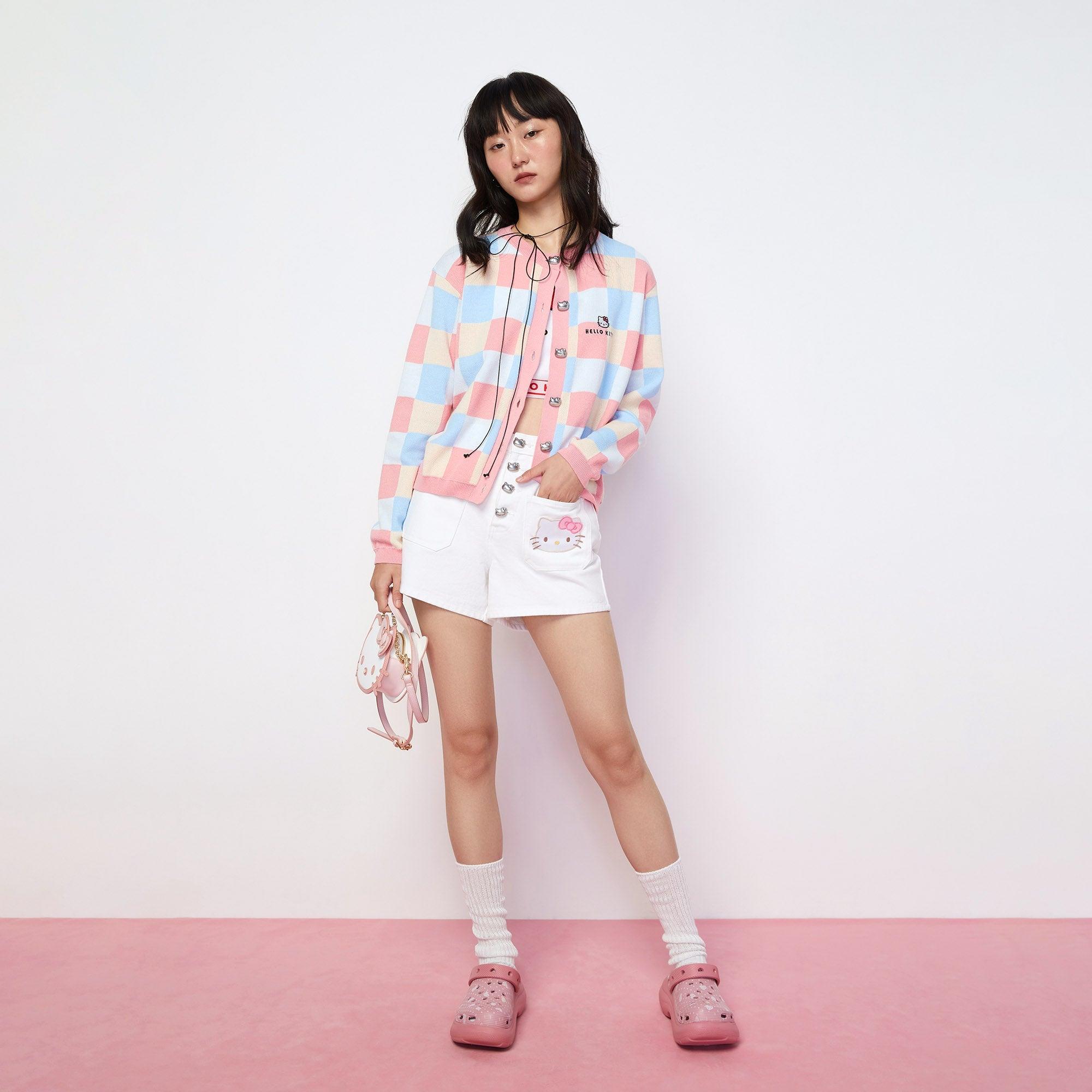 Hello Kitty Checkerboard Cardigan Multi Color - Jelly Bunny Thailand Official Online Store