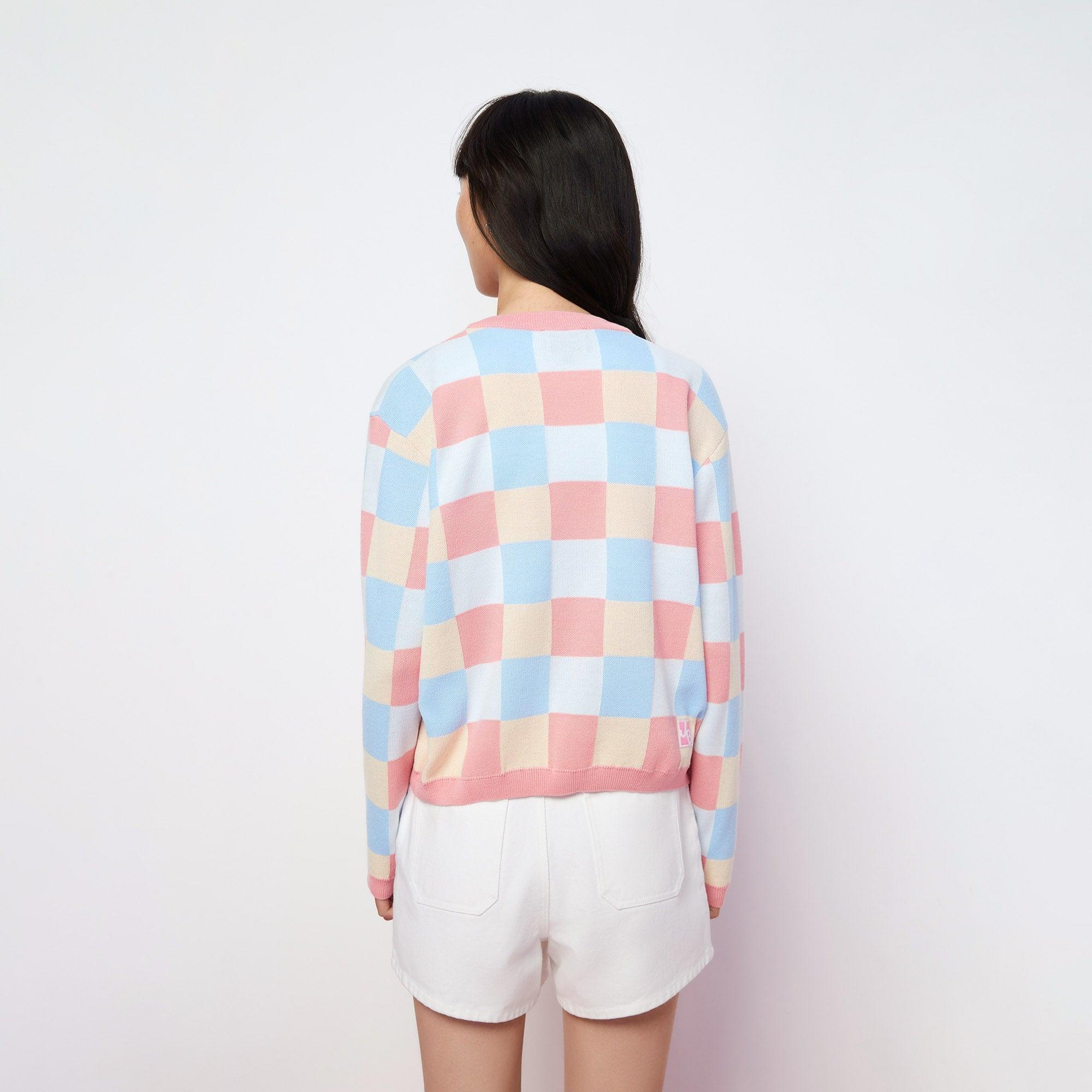 Hello Kitty Checkerboard Cardigan Multi Color - Jelly Bunny Thailand Official Online Store