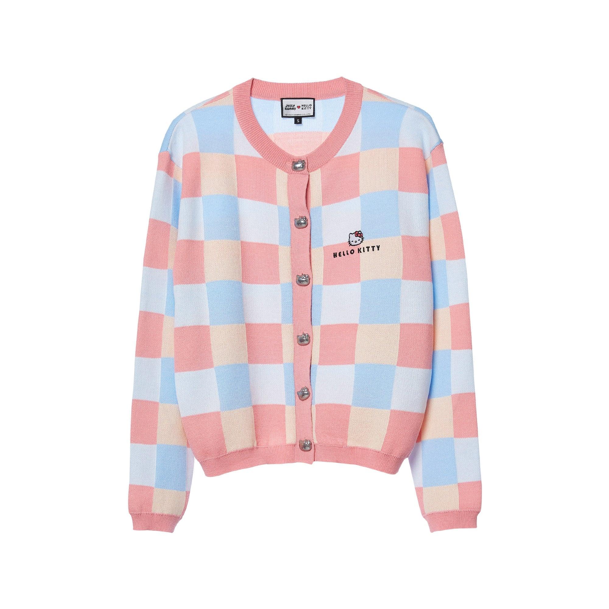 Hello Kitty Checkerboard Cardigan Multi Color - Jelly Bunny Thailand Official Online Store