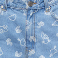 Cherry Magic Logo Embroideries Denim Shorts - Jelly Bunny TH