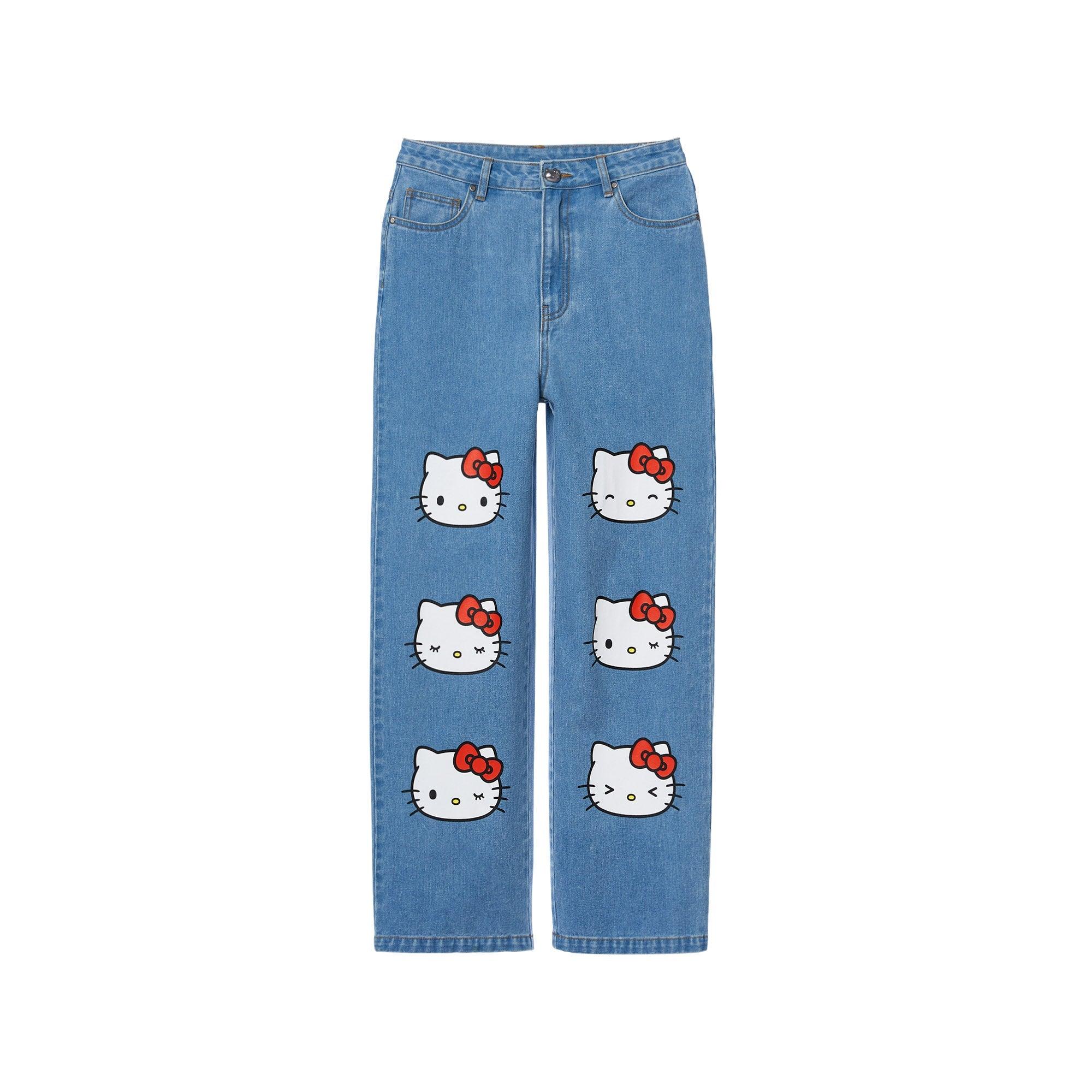 Hello Kitties Jeans Blue - Jelly Bunny Thailand Official Online Store