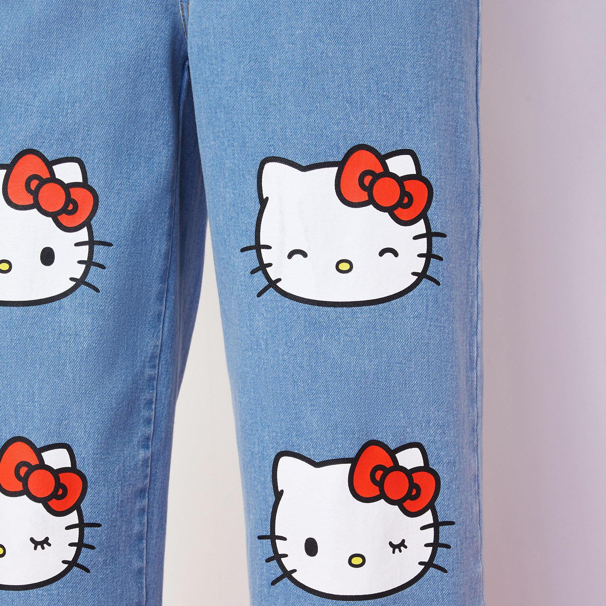 Hello Kitties Jeans Blue - Jelly Bunny Thailand Official Online Store