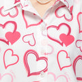 เสื้อเชิ้ตพิมพ์ลายครอปแขนเสื้อสั้น Heartbeat Kiss - Jelly Bunny TH