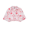 เสื้อเชิ้ตพิมพ์ลายครอปแขนเสื้อสั้น Heartbeat Kiss - Jelly Bunny TH
