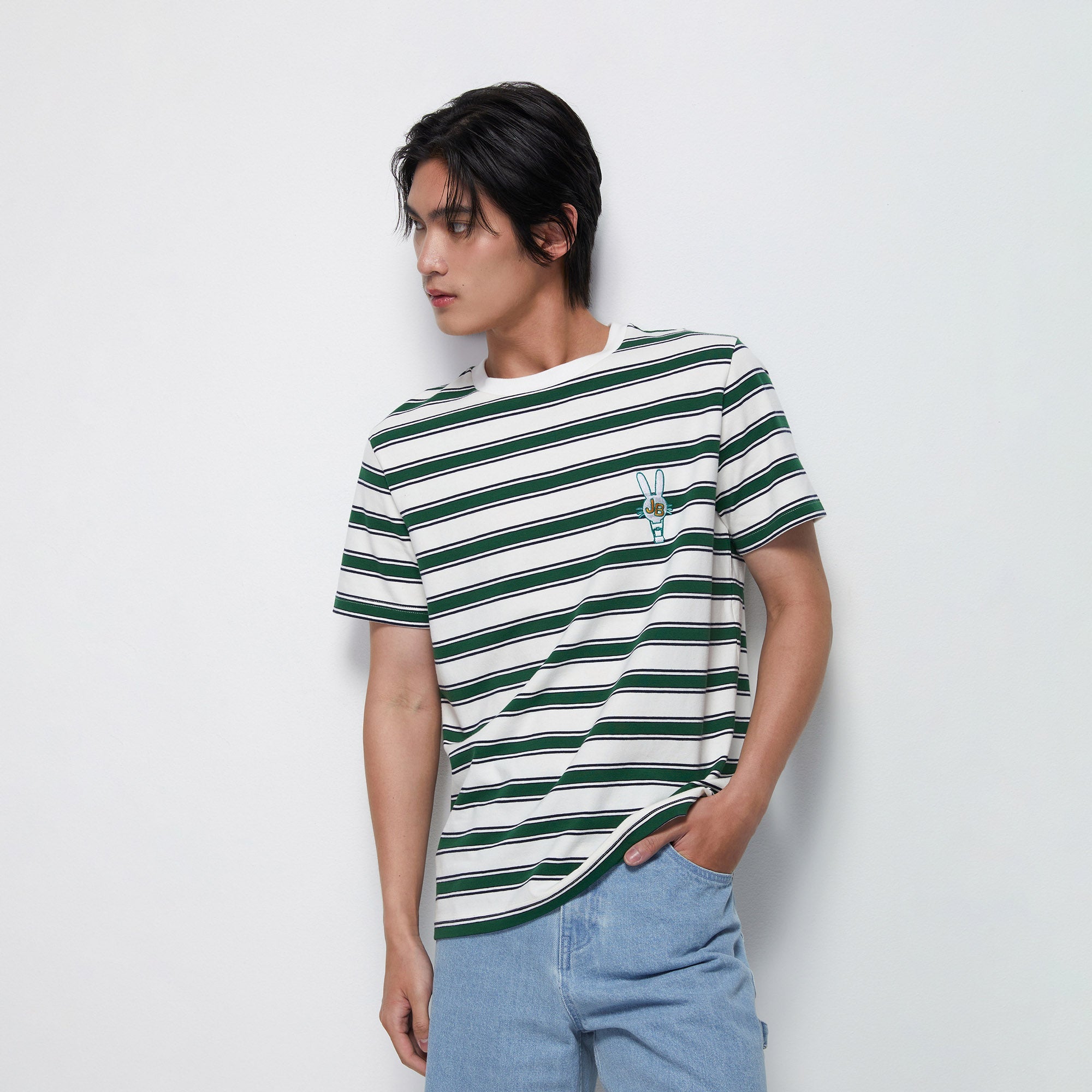 Wild Adventure Stripe Short Sleeve T-Shirt - Jelly Bunny TH