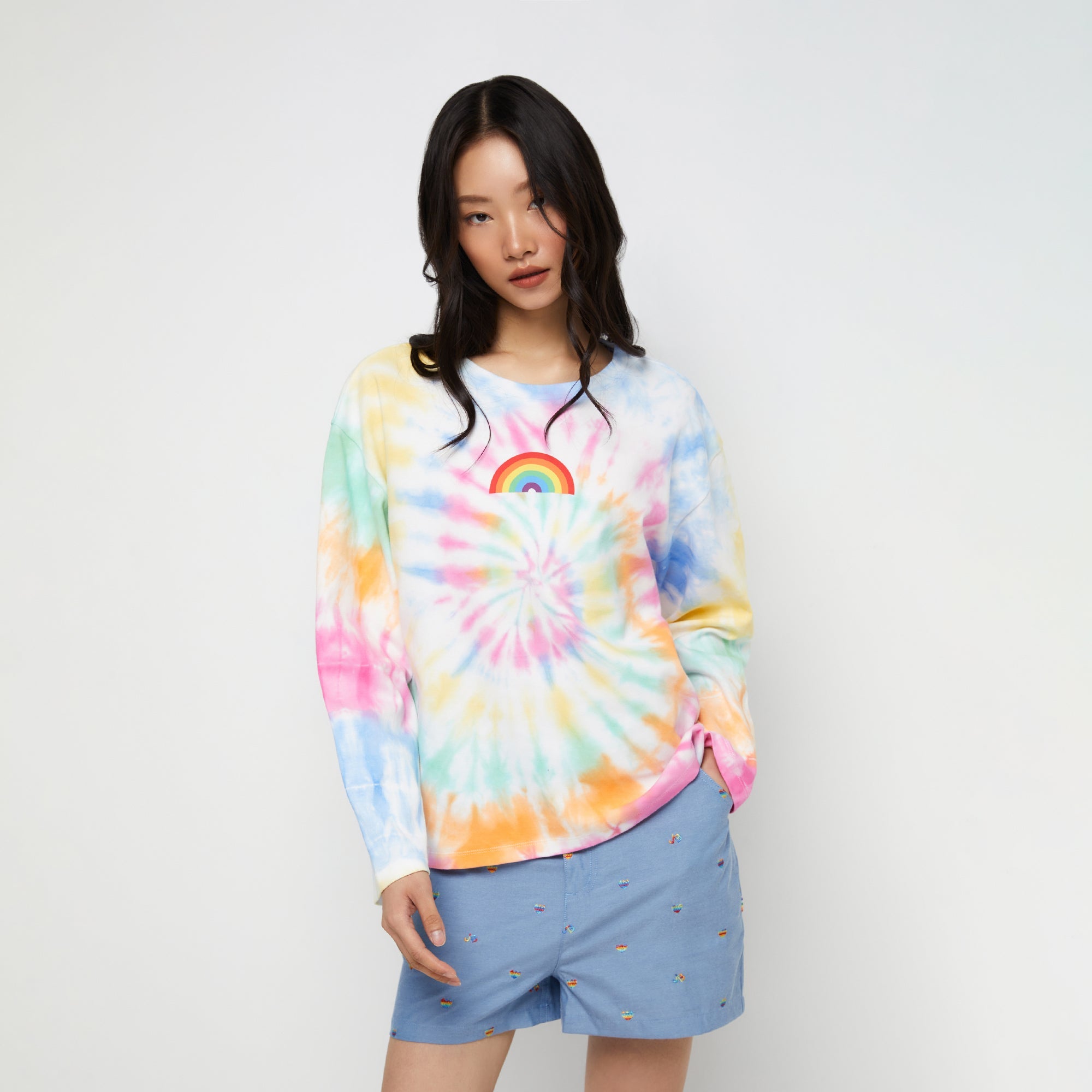 เสื้อพลูโอเวอร์แขนเสื้อยาว Shade Of Heart Multi Color - Jelly Bunny TH