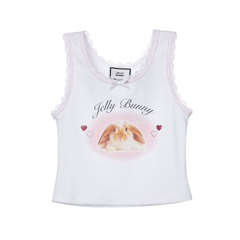 เสื้อครอปพิมพ์ลายแขนเสื้อกุด Heartbeat Kiss - Jelly Bunny TH