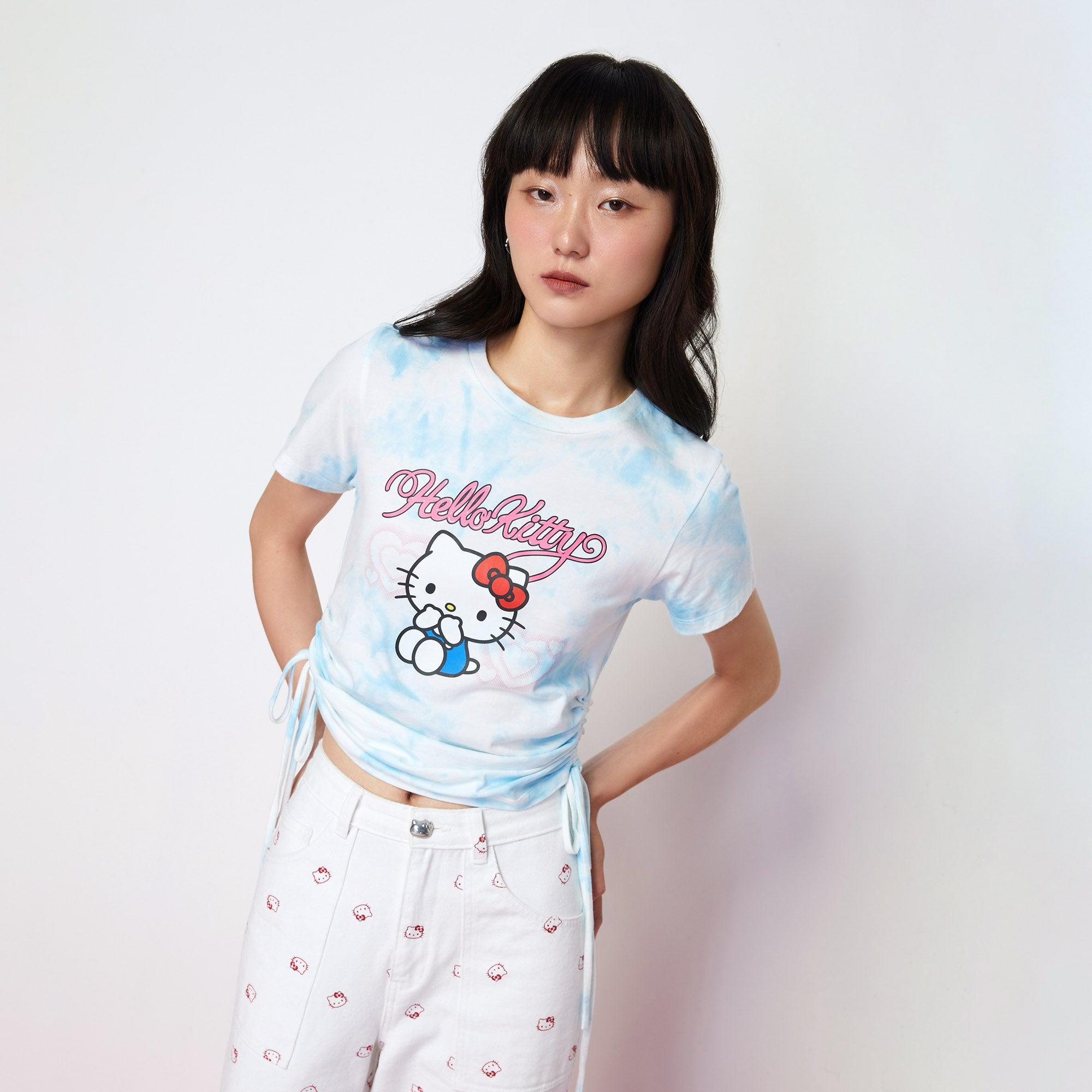 Tie Dye Kitty Drawstring Tee Multi Color - Jelly Bunny Thailand Official Online Store