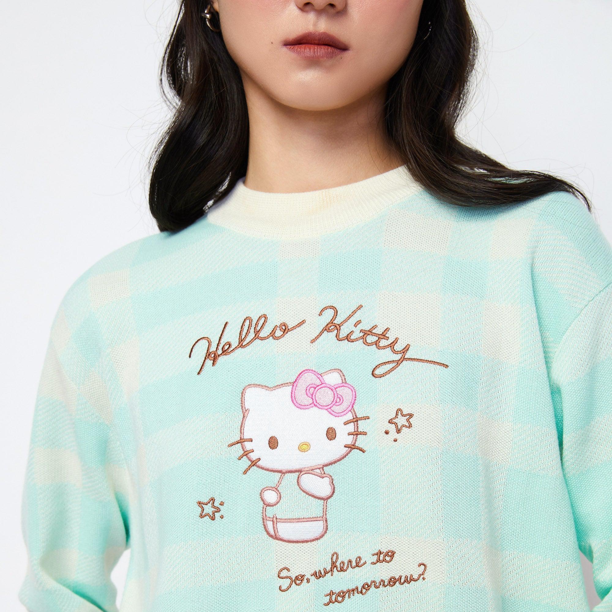 Hello Kitty Checkered Charm Pullover Multi Color - Jelly Bunny Thailand Official Online Store