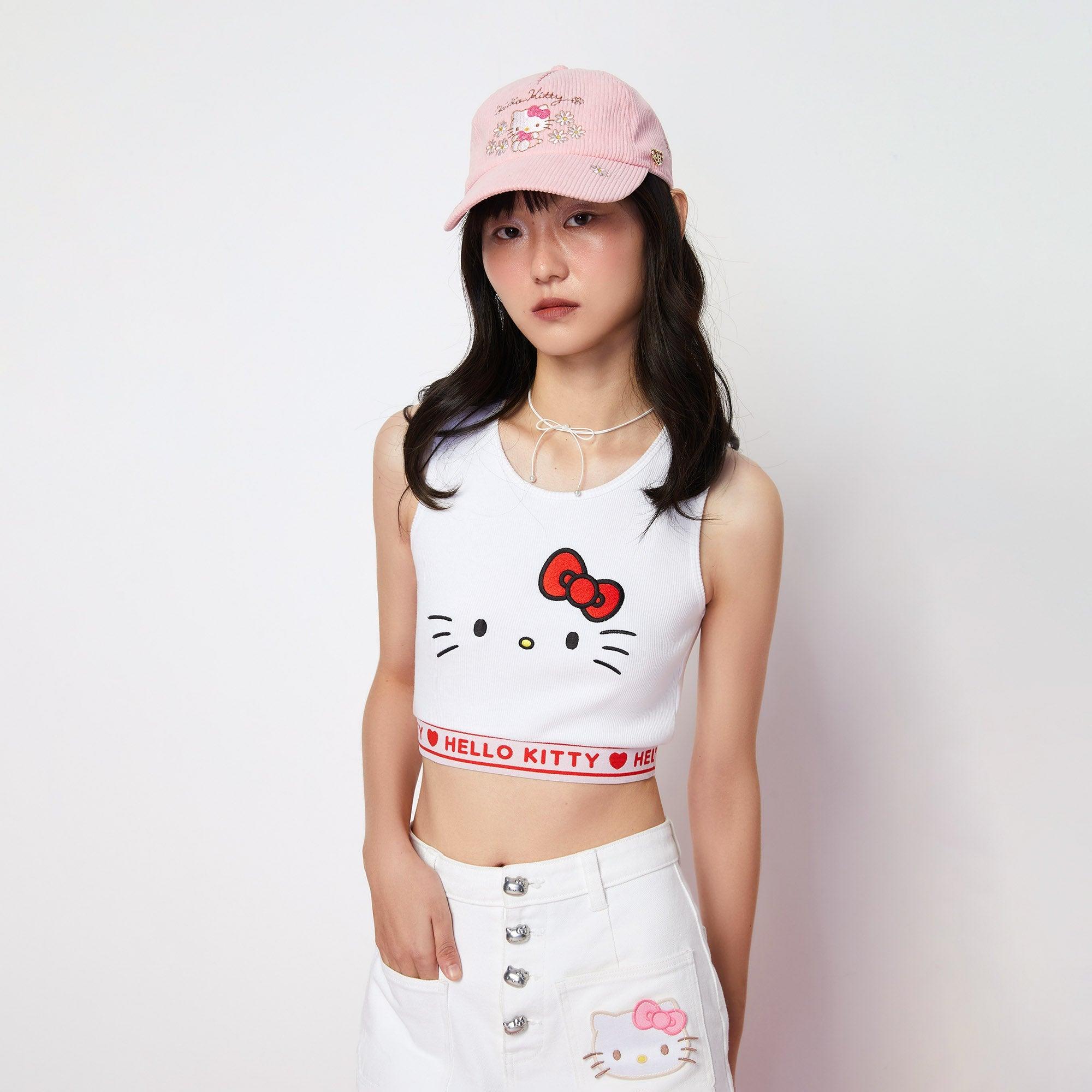 Kitty Kawaii Crop Top White - Jelly Bunny Thailand Official Online Store