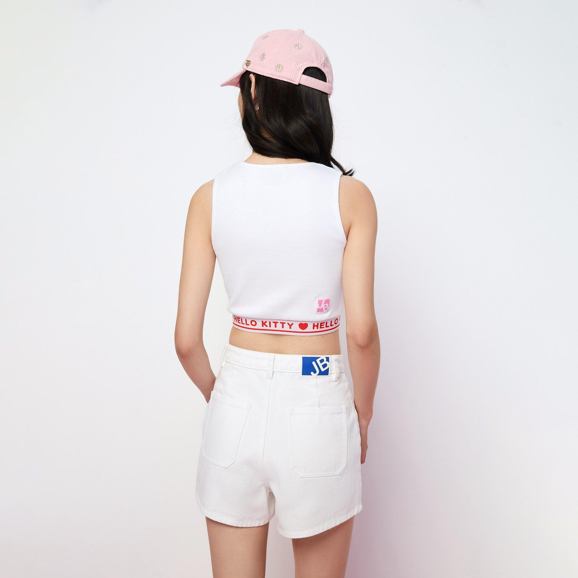 Kitty Kawaii Crop Top White - Jelly Bunny Thailand Official Online Store