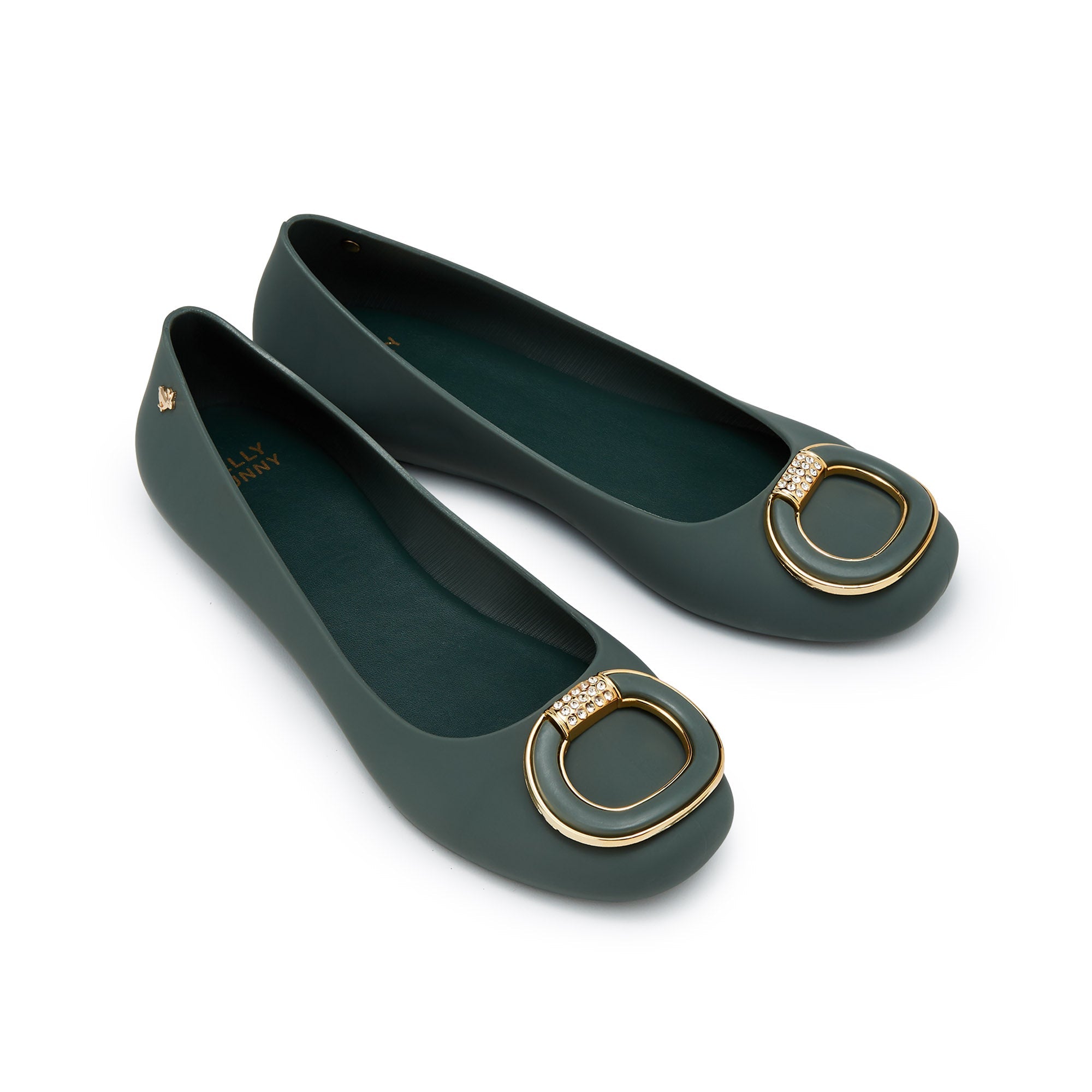 Colin Zion Flat Ballerinas Green