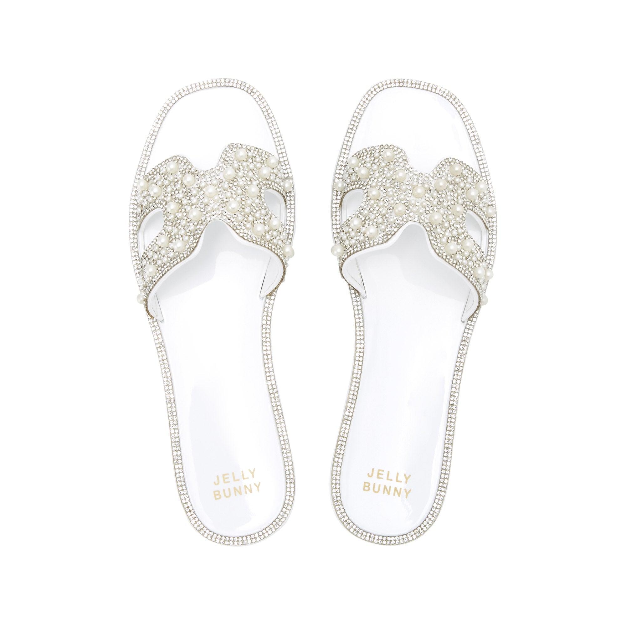 Tidus Flat Sandals White - Jelly Bunny Thailand Official Online Store