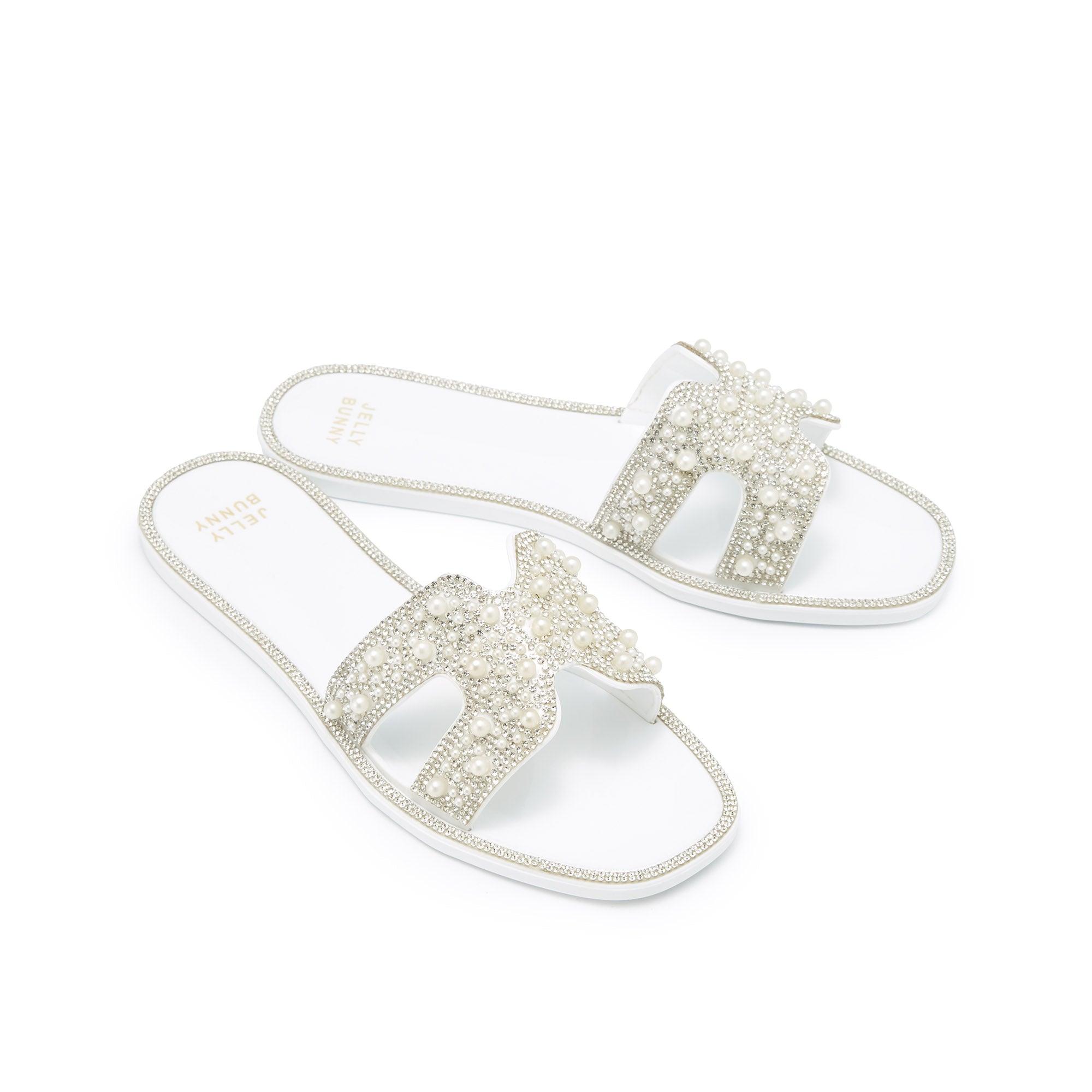 Tidus Flat Sandals White - Jelly Bunny Thailand Official Online Store