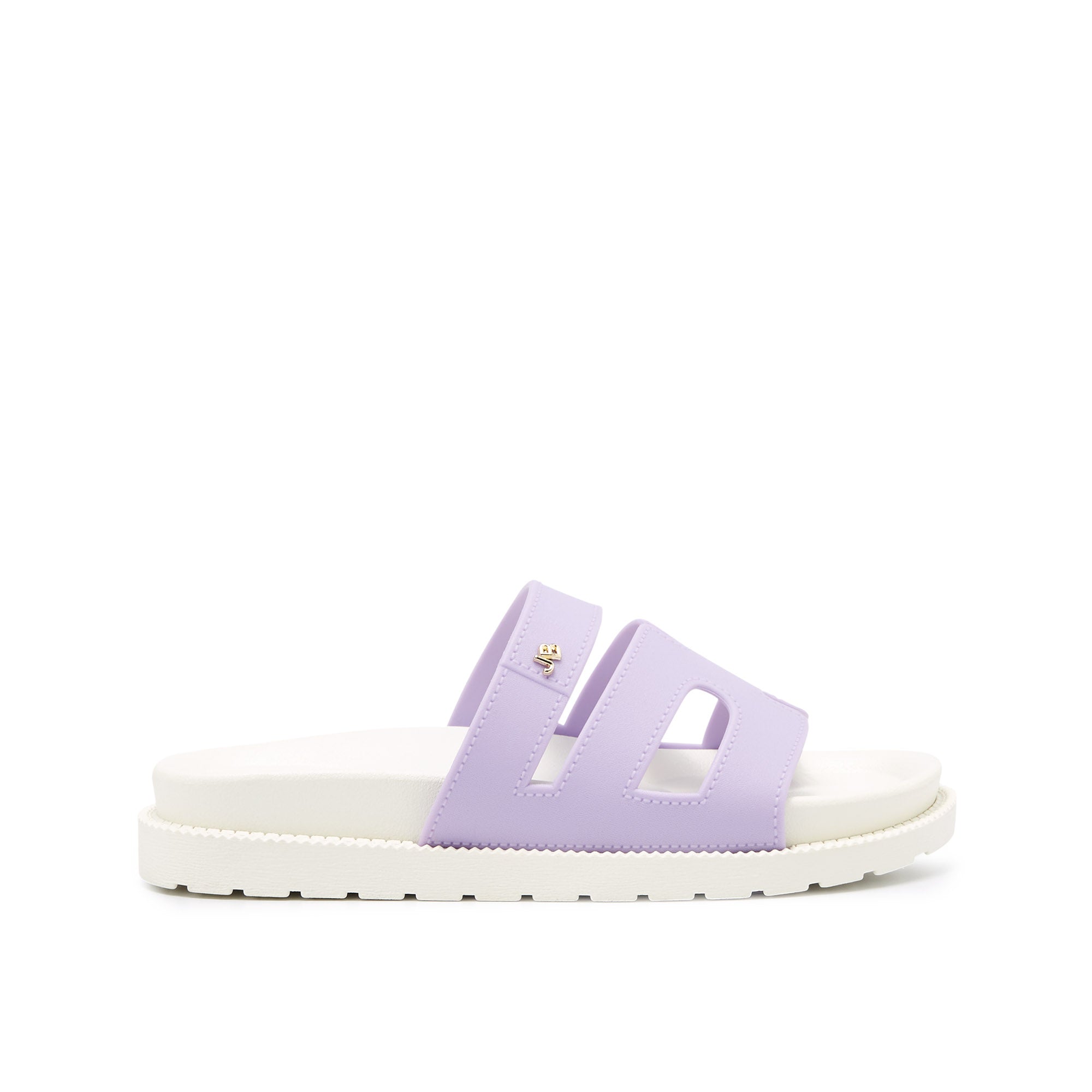 Sena Plain Flat Sandals Purple