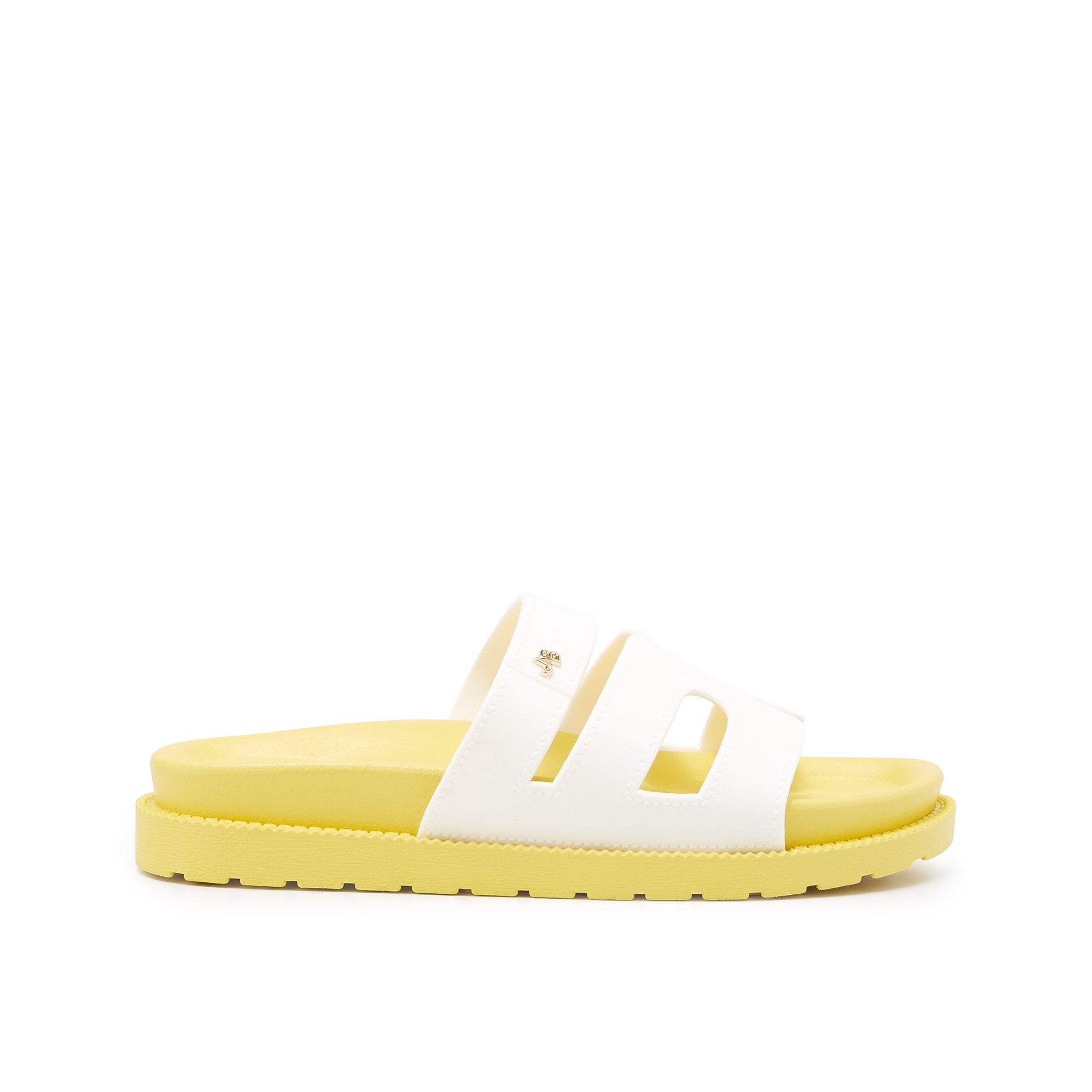 Sena Plain Flat Sandals Light Yellow