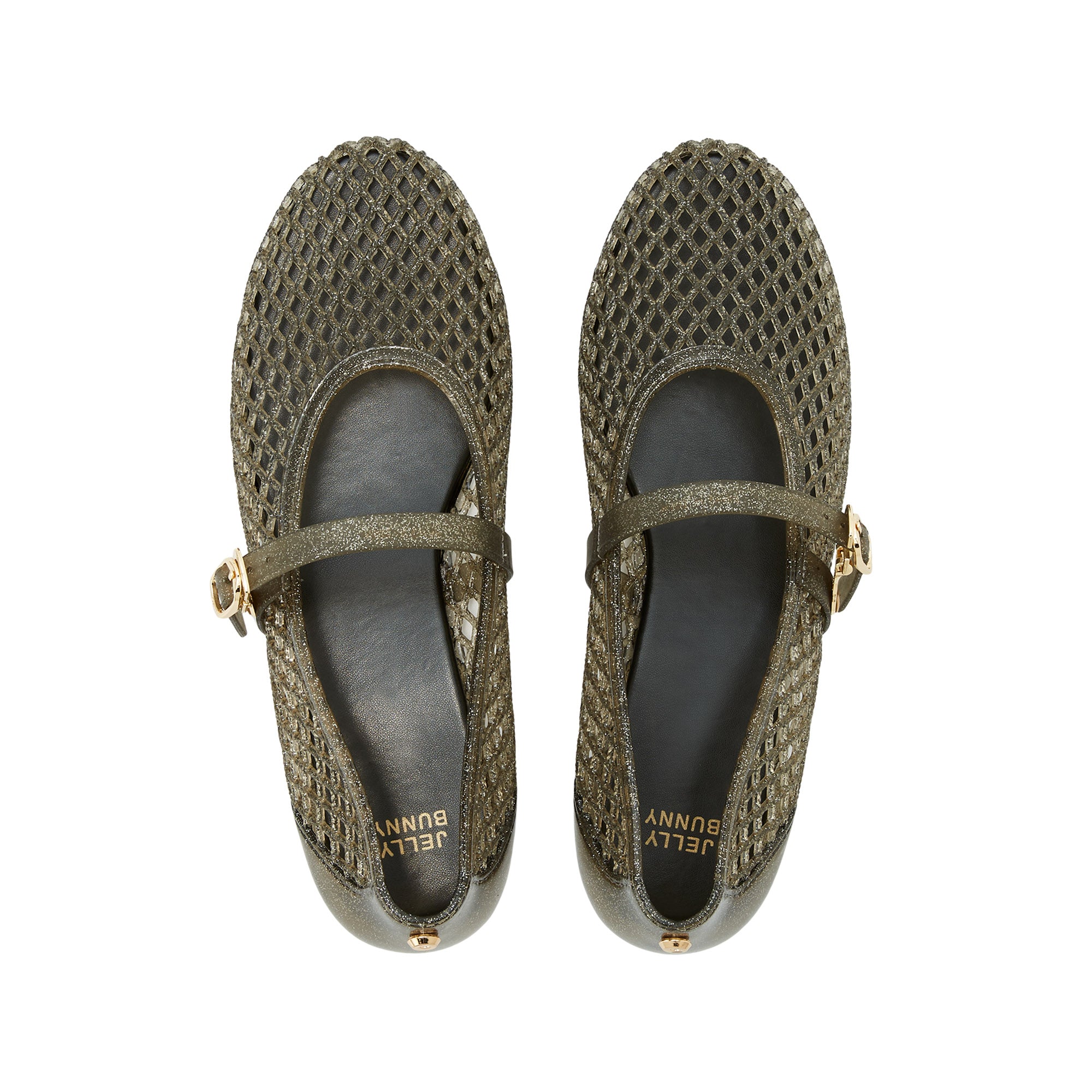 Pascal Flat Mary Janes Glitter Black