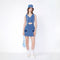 Mini Denim Heart Dress Blue