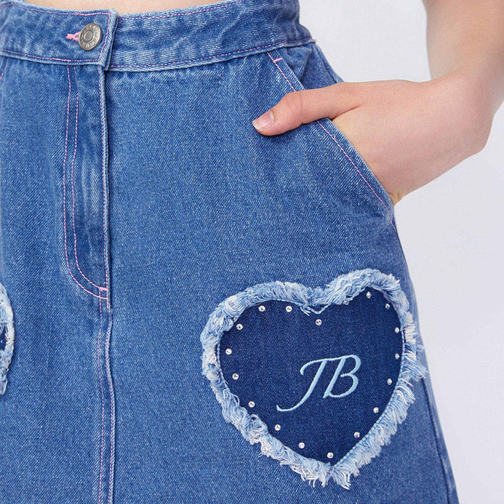 Mini Denim Heart Dress Blue - Jelly Bunny Thailand Official Online Store