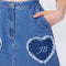 Mini Denim Heart Dress Blue