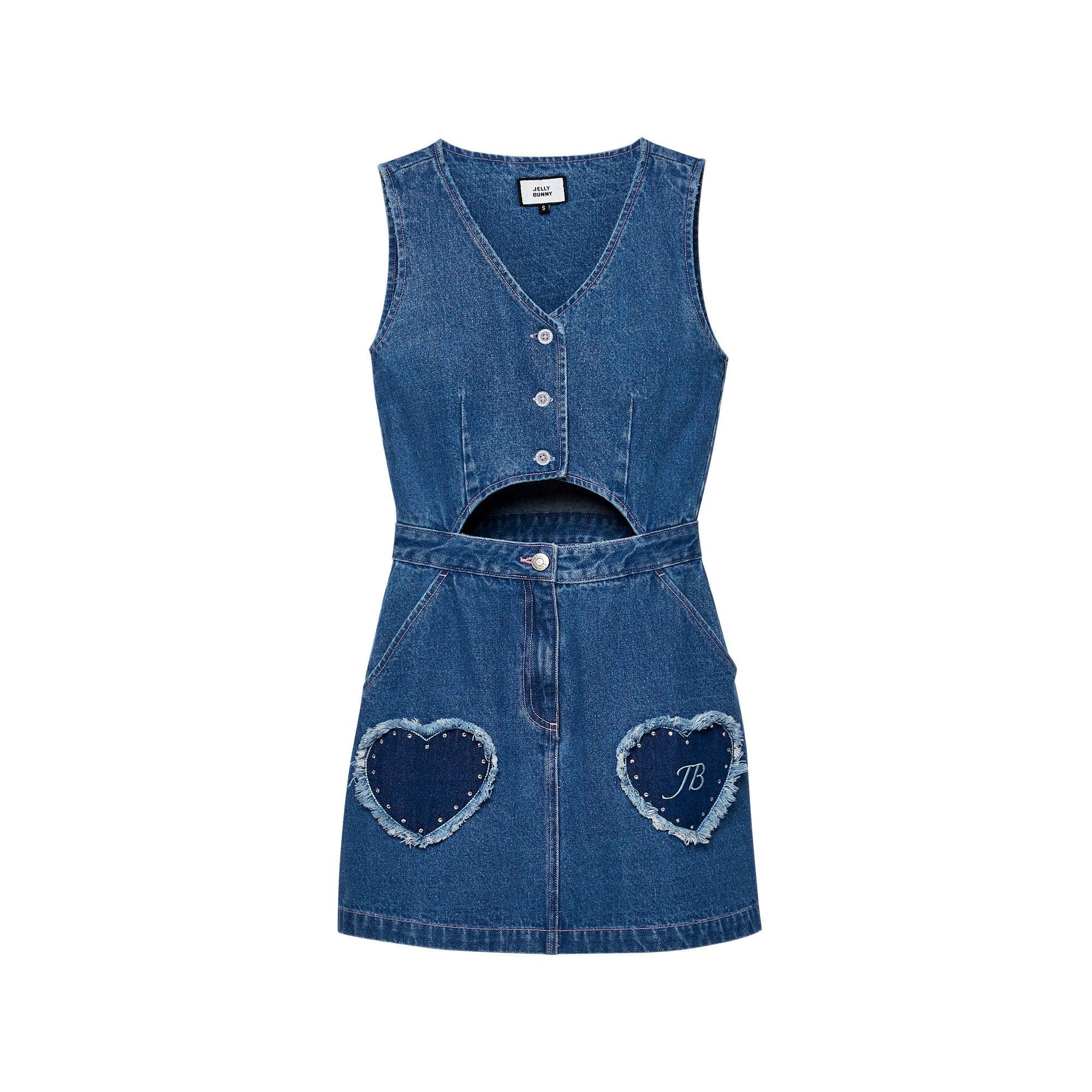 Mini Denim Heart Dress Blue - Jelly Bunny Thailand Official Online Store