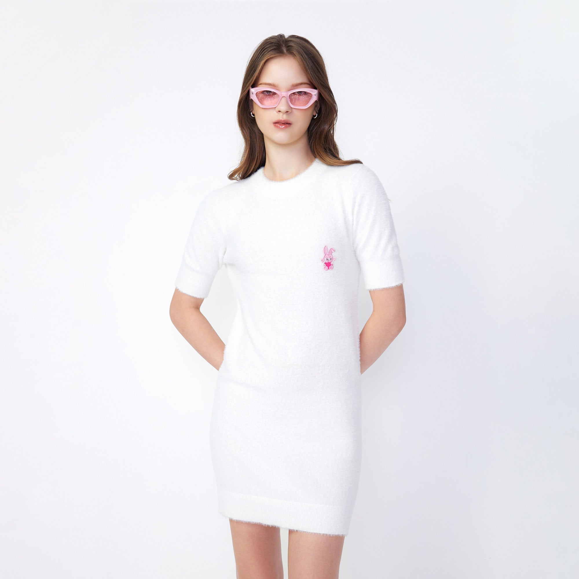 Mini Sheath Bunny Dress White - Jelly Bunny Thailand Official Online Store