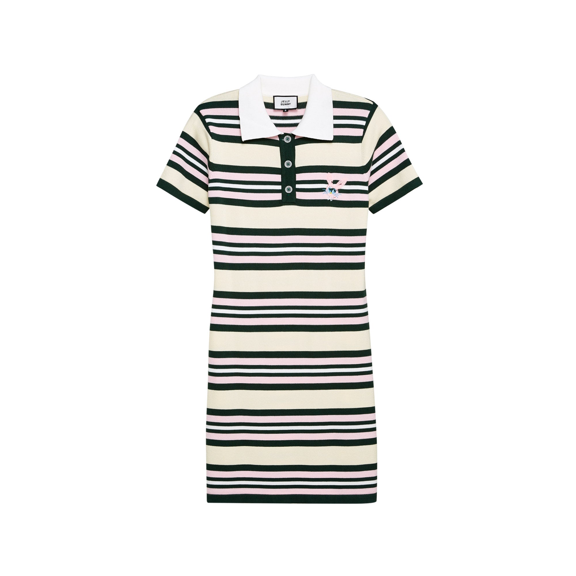 Jb Vibrant Striped Short Sleeve Mini Shirt Dress Multi Color