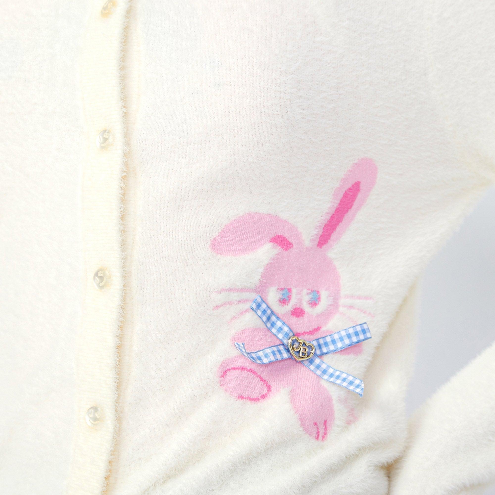 Sweet Fluffy Bunny Cardigan Cream - Jelly Bunny Thailand Official Online Store