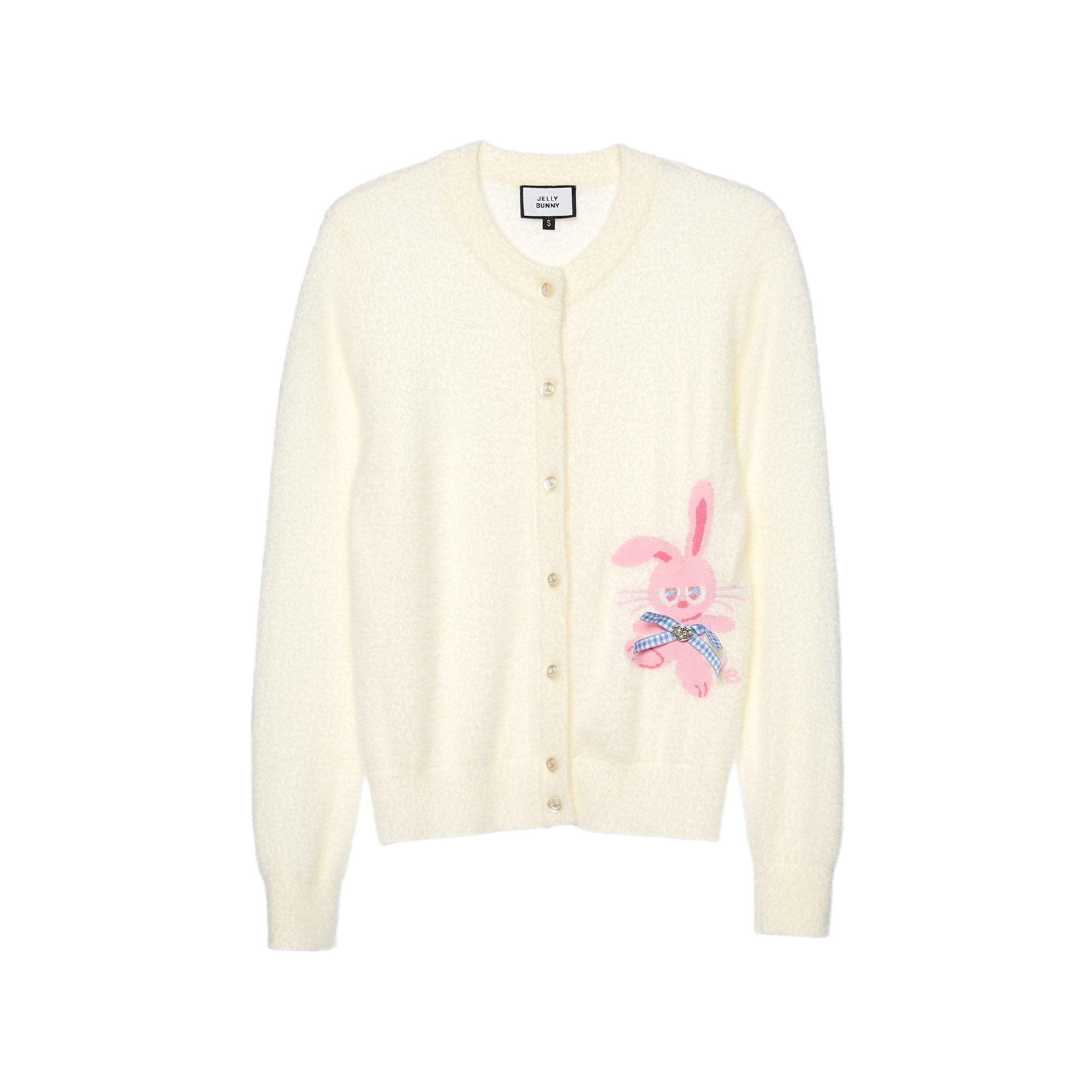 Sweet Fluffy Bunny Cardigan Cream - Jelly Bunny Thailand Official Online Store