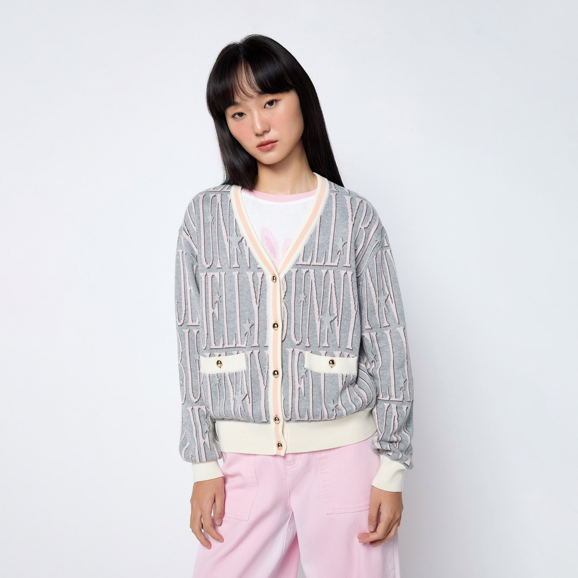 Jelly Bunny Star Knitted Cardigan Multi Color