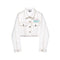 Starlight Kitty Cat Cropped Jacket White