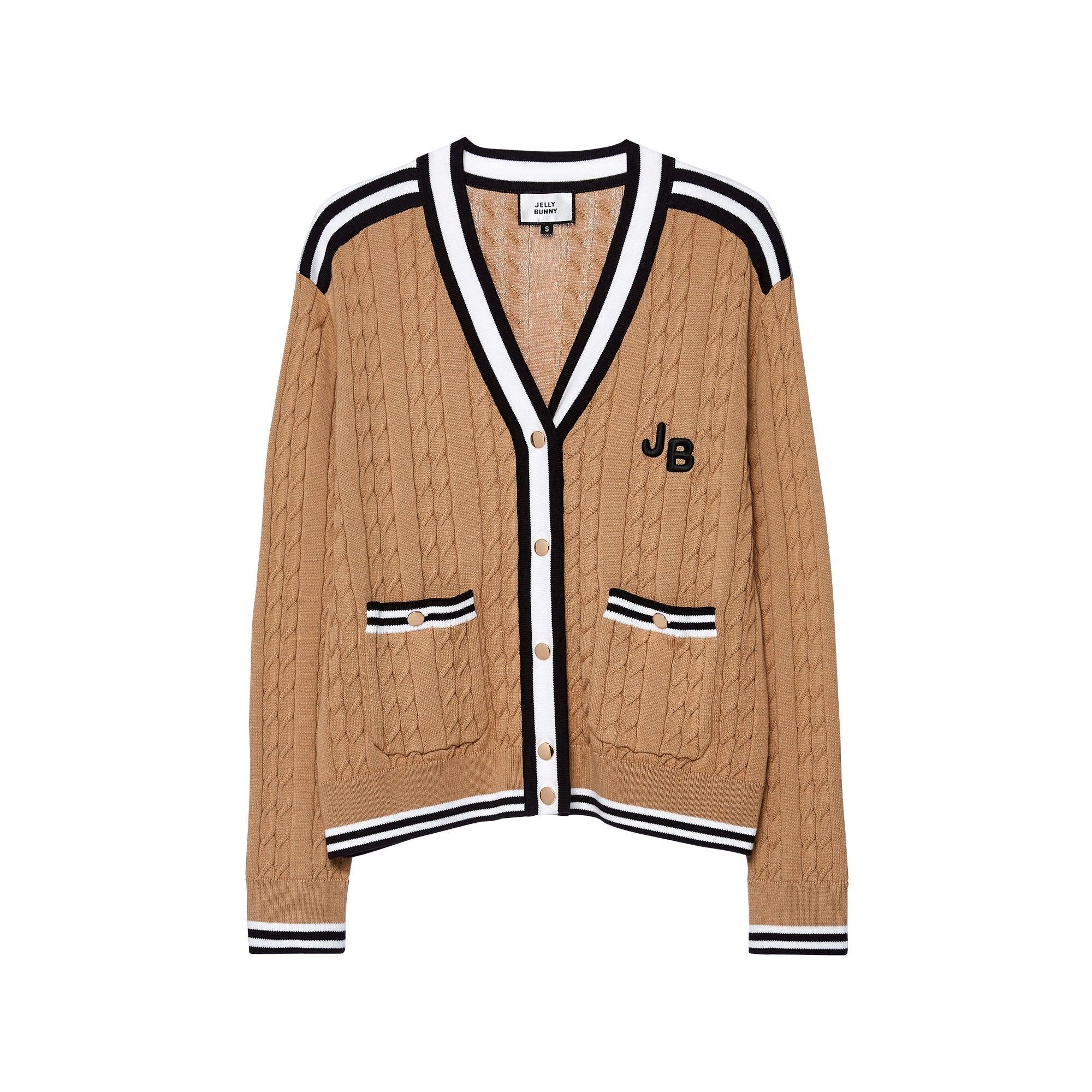 Vivienne Twist Knit Cardigan Brown - Jelly Bunny Thailand Official Online Store