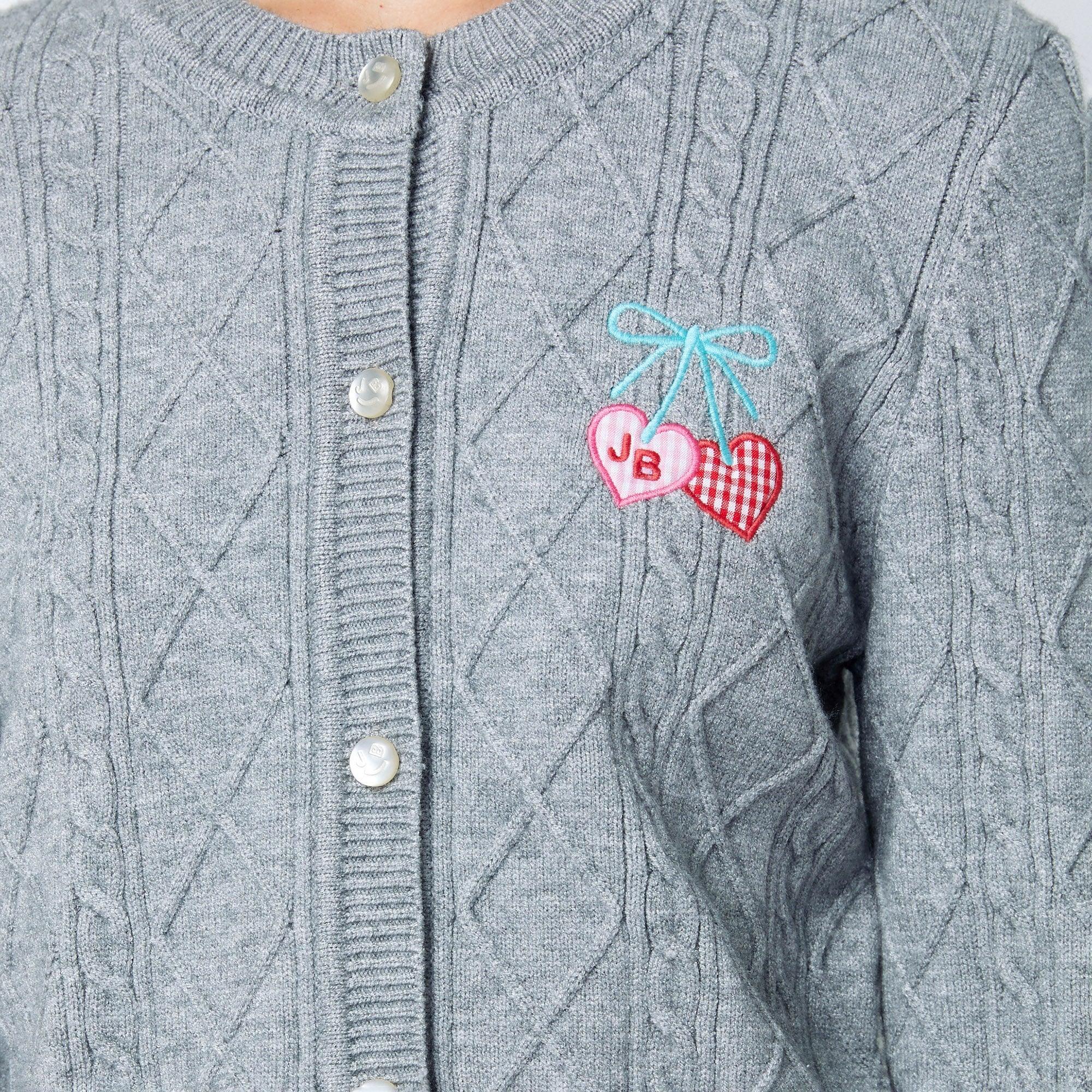 Classic Cardigan Craftman Studio Grey - Jelly Bunny Thailand Official Online Store