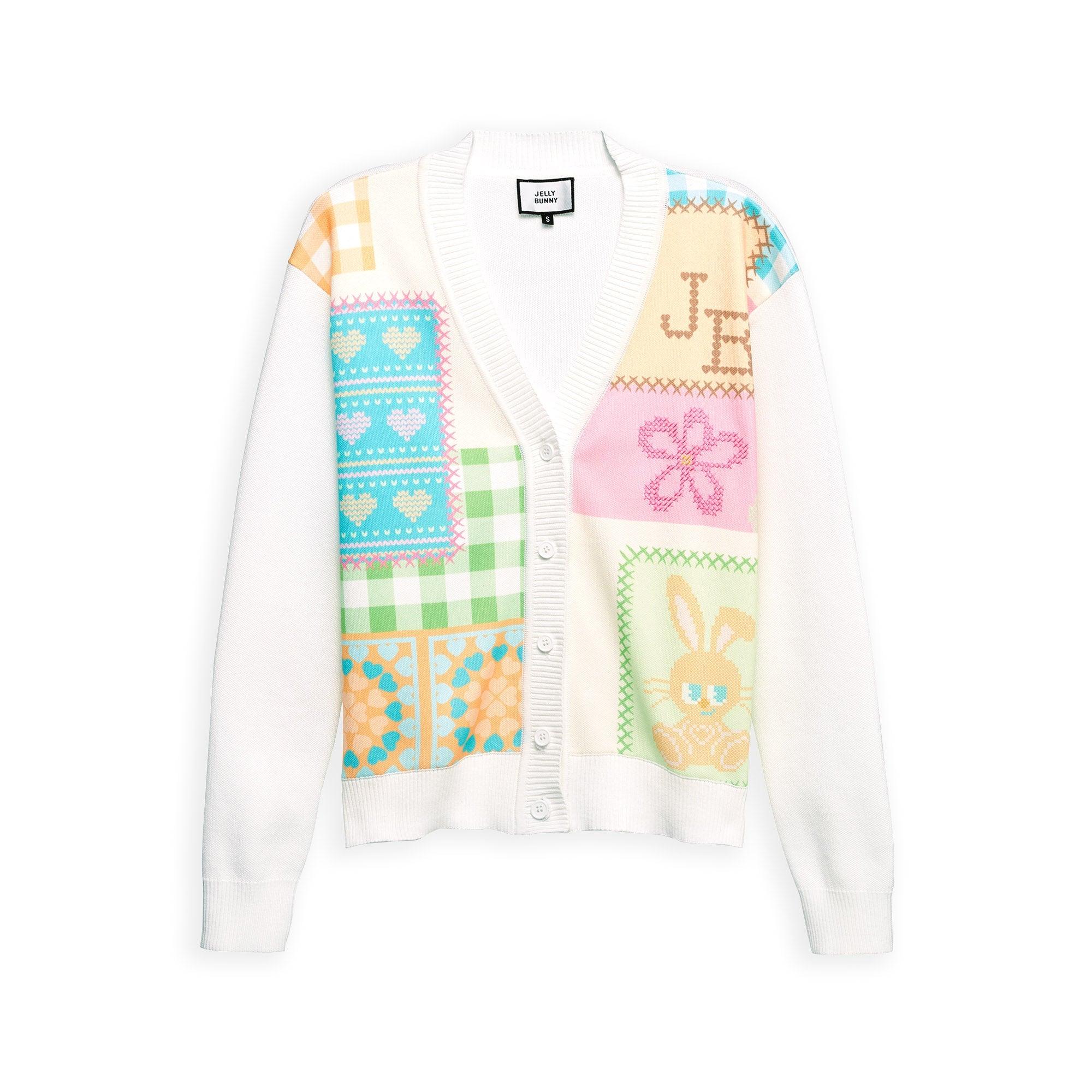 Patchwork Printed Cardigan Craftman Studio Multi Color - Jelly Bunny Thailand Official Online Store