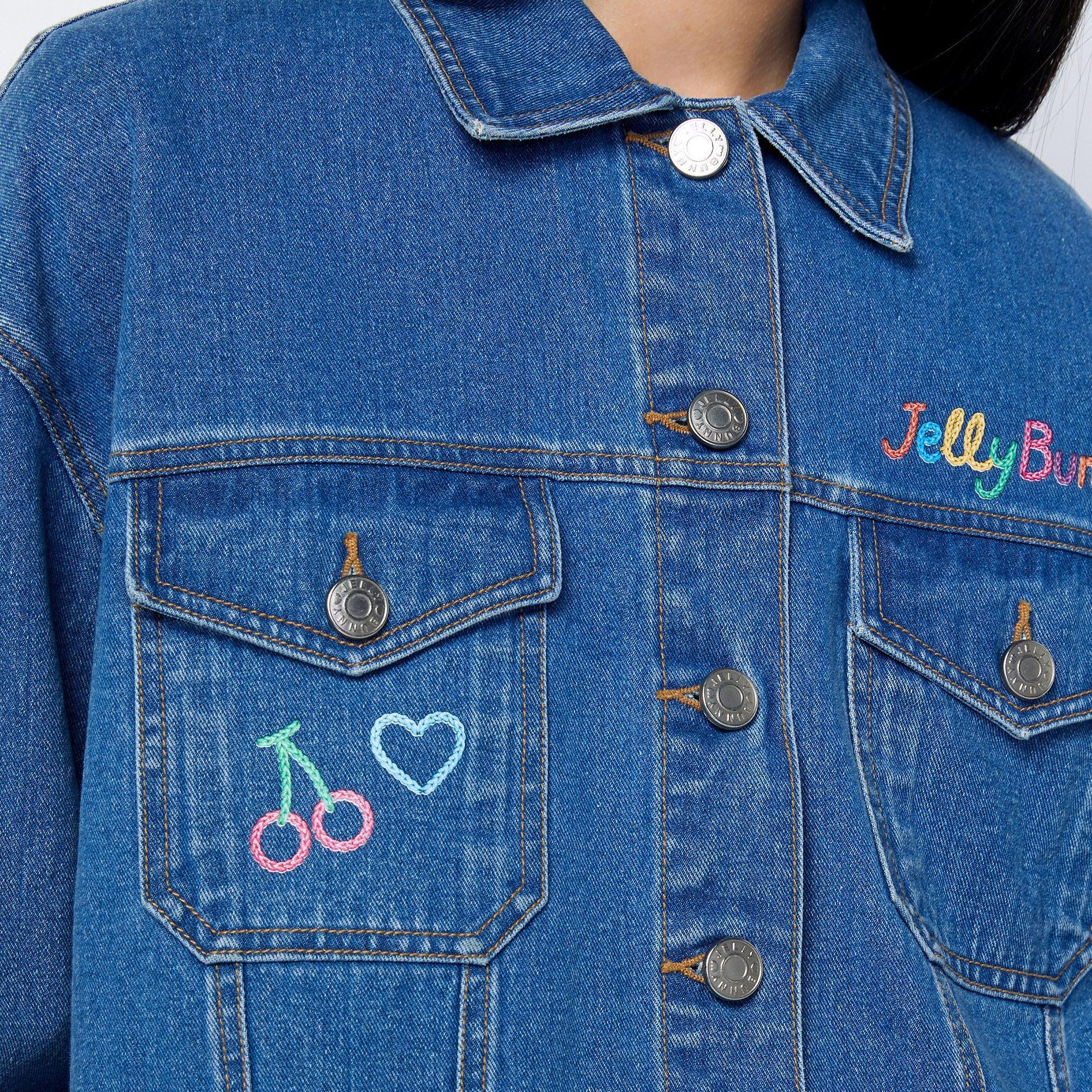 Printed Denim Jacket Craftman Studio Blue - Jelly Bunny Thailand Official Online Store