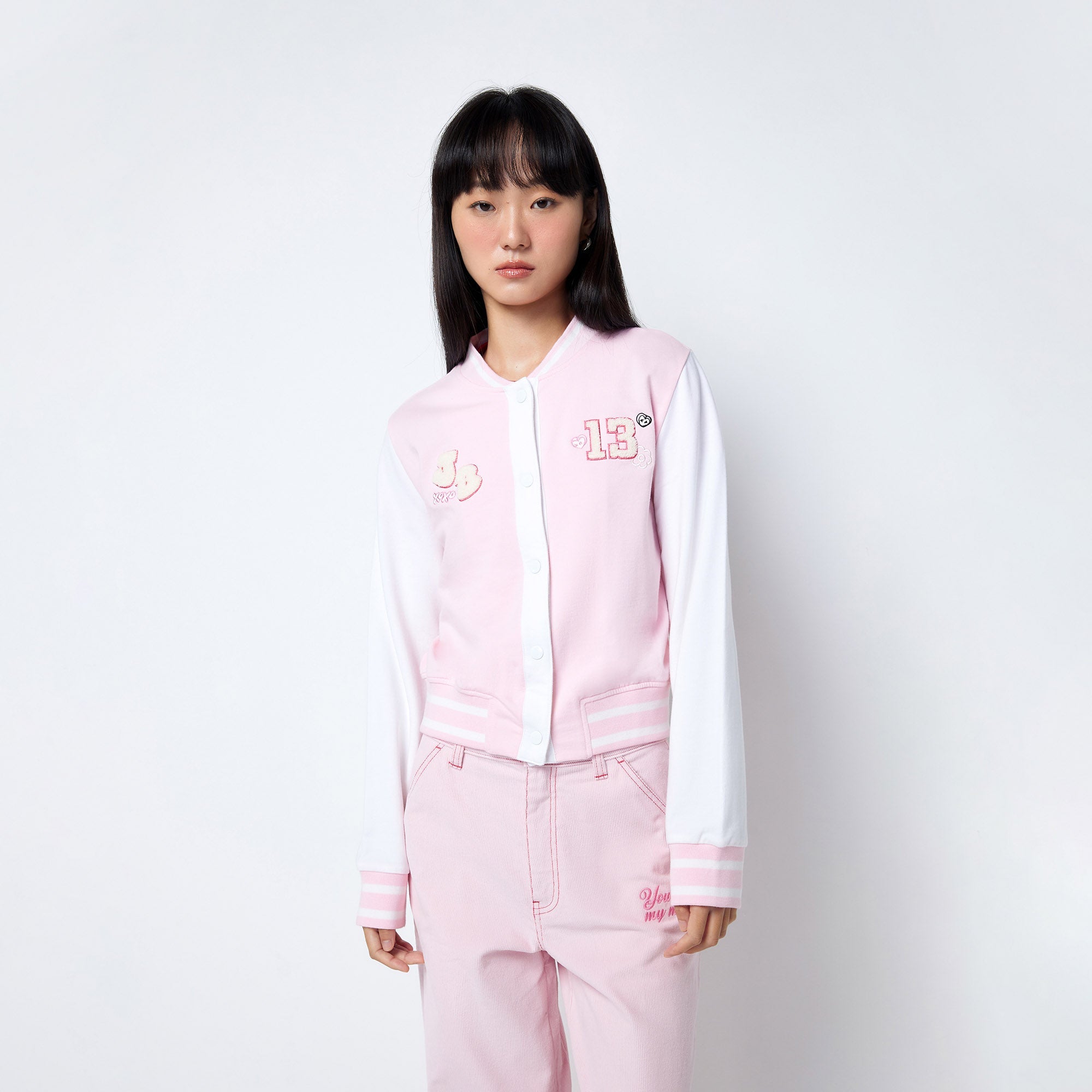 Jb Sweet Street Baseball Jacket Pink