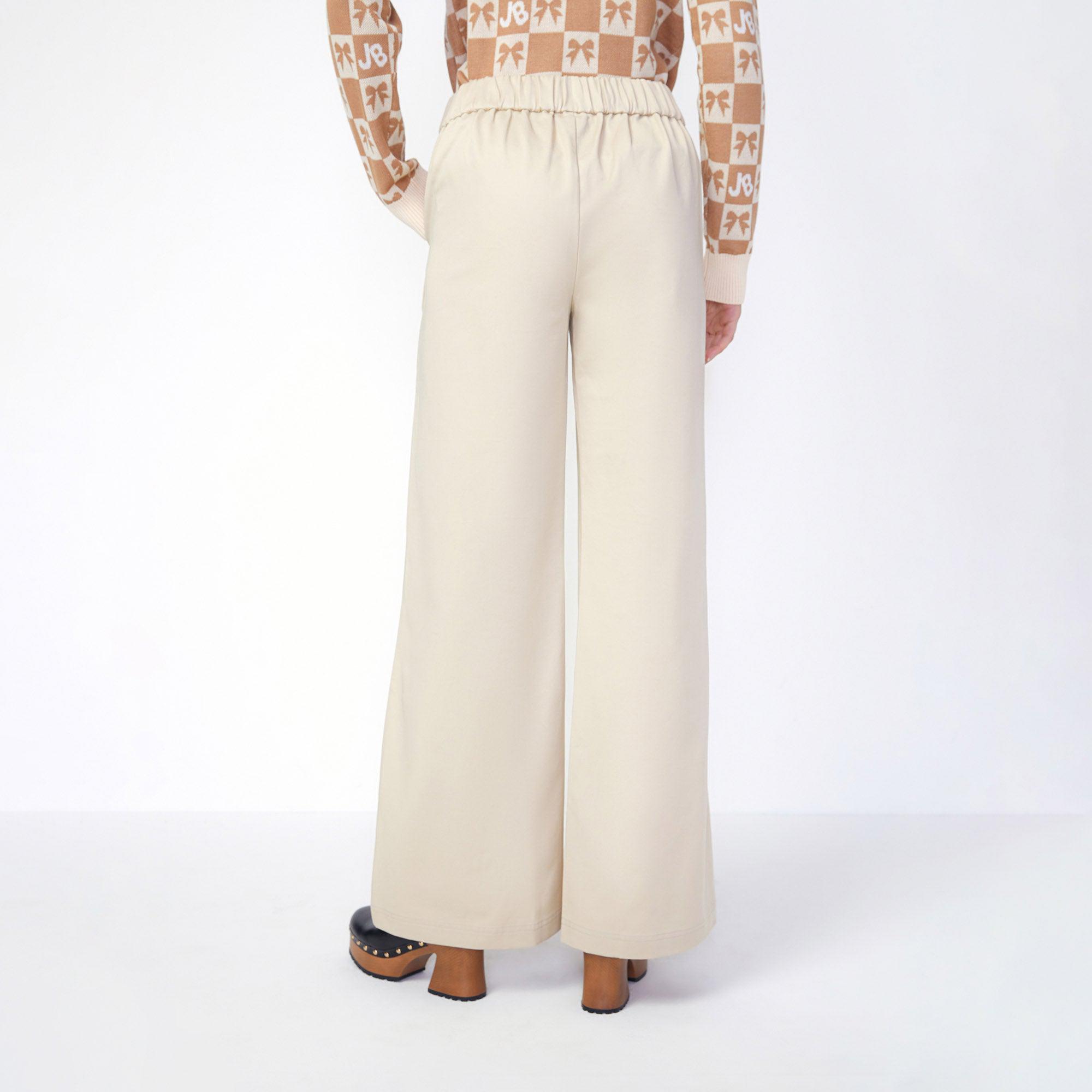 Vivienne Bow Tie Trousers Cream - Jelly Bunny Thailand Official Online Store