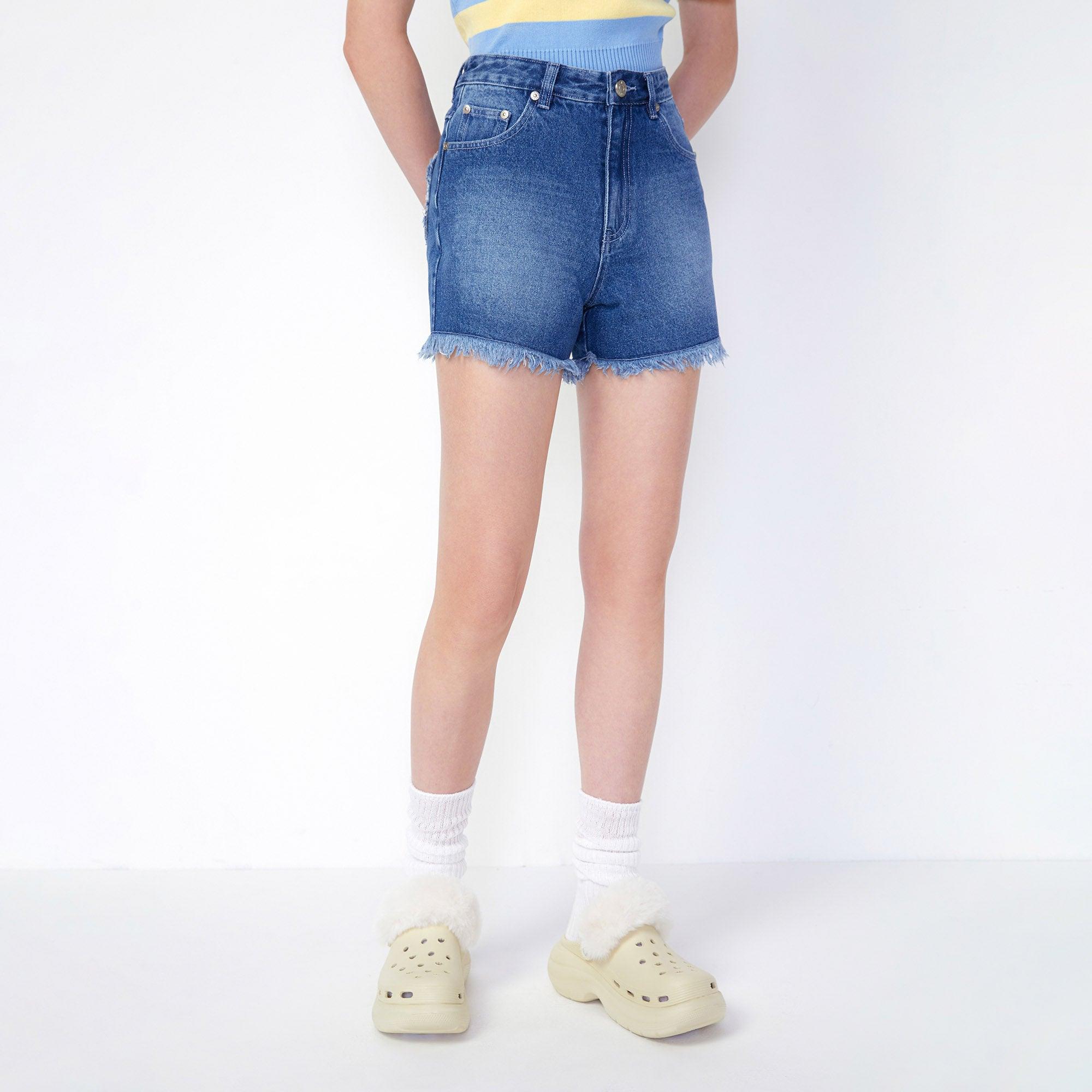 Denim Heart Shorts Blue - Jelly Bunny Thailand Official Online Store