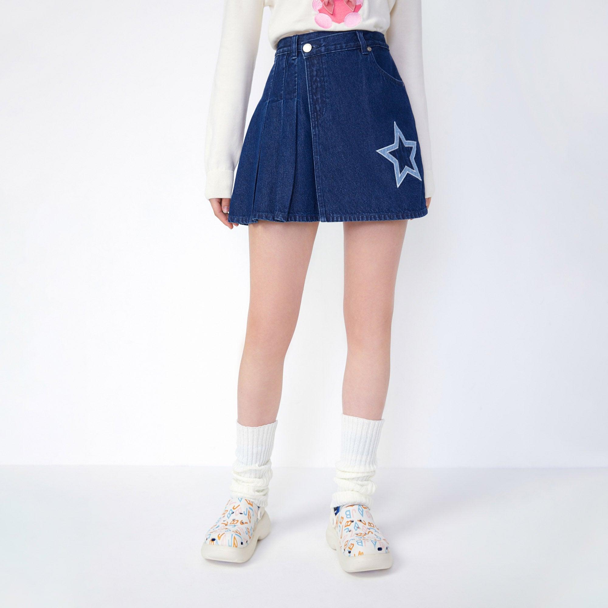 Starlight Mini Denim Skirt Blue - Jelly Bunny Thailand Official Online Store