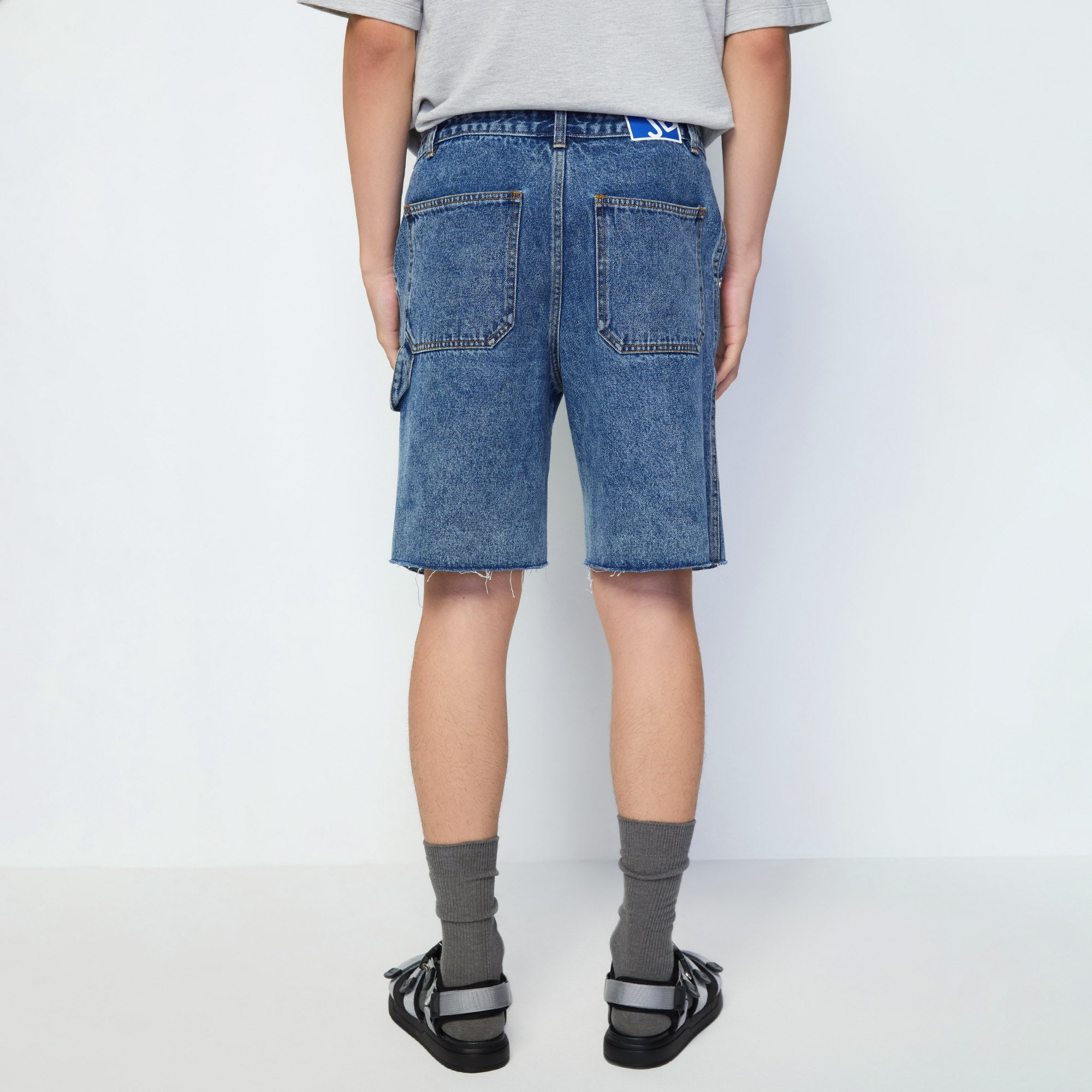 Bunny Embroidered Short Jeans Blue - Jelly Bunny Thailand Official Online Store