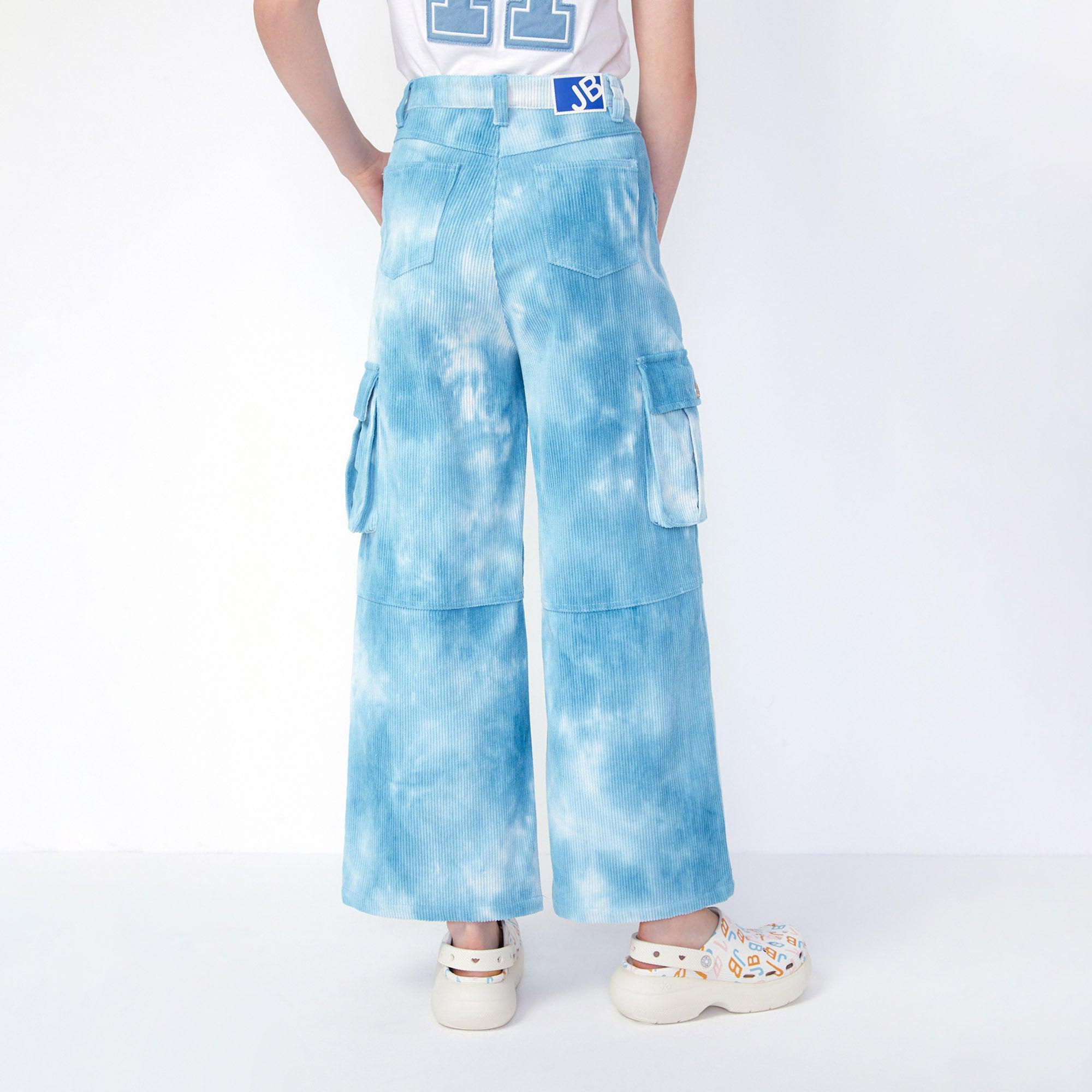 Wide-Leg Tie-Dyed Cargo Pants Multi Color - Jelly Bunny Thailand Official Online Store