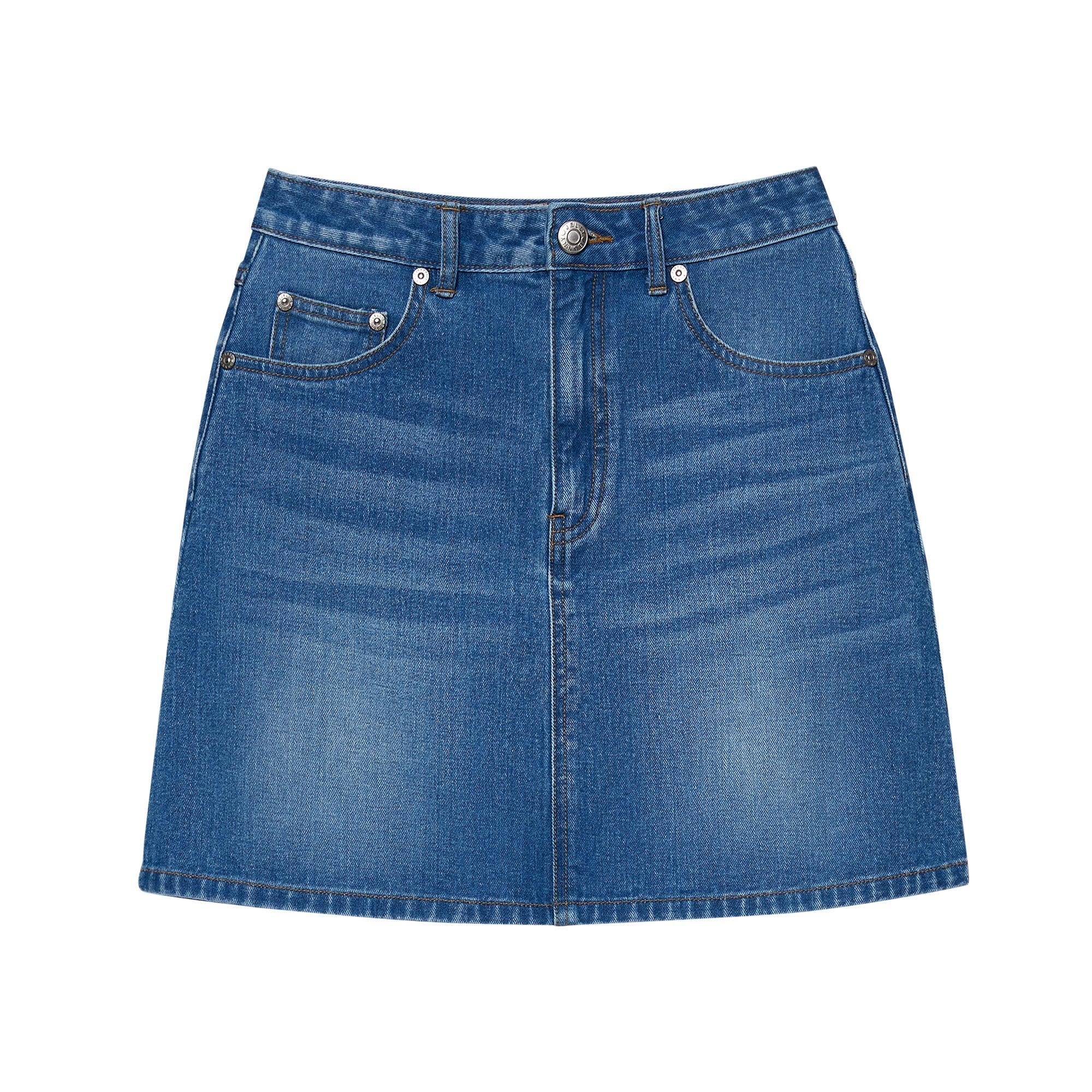 Heartfelt Denim Mini A-Line Skirt Blue - Jelly Bunny Thailand Official Online Store