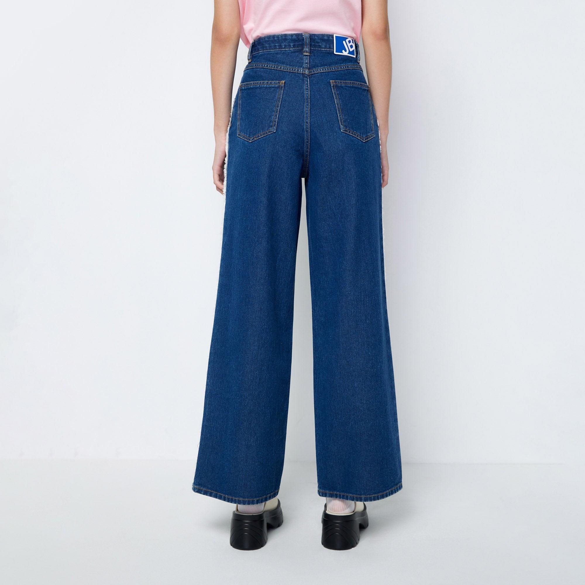 Embroidered Flair Jeans Craftman Studio Blue - Jelly Bunny Thailand Official Online Store