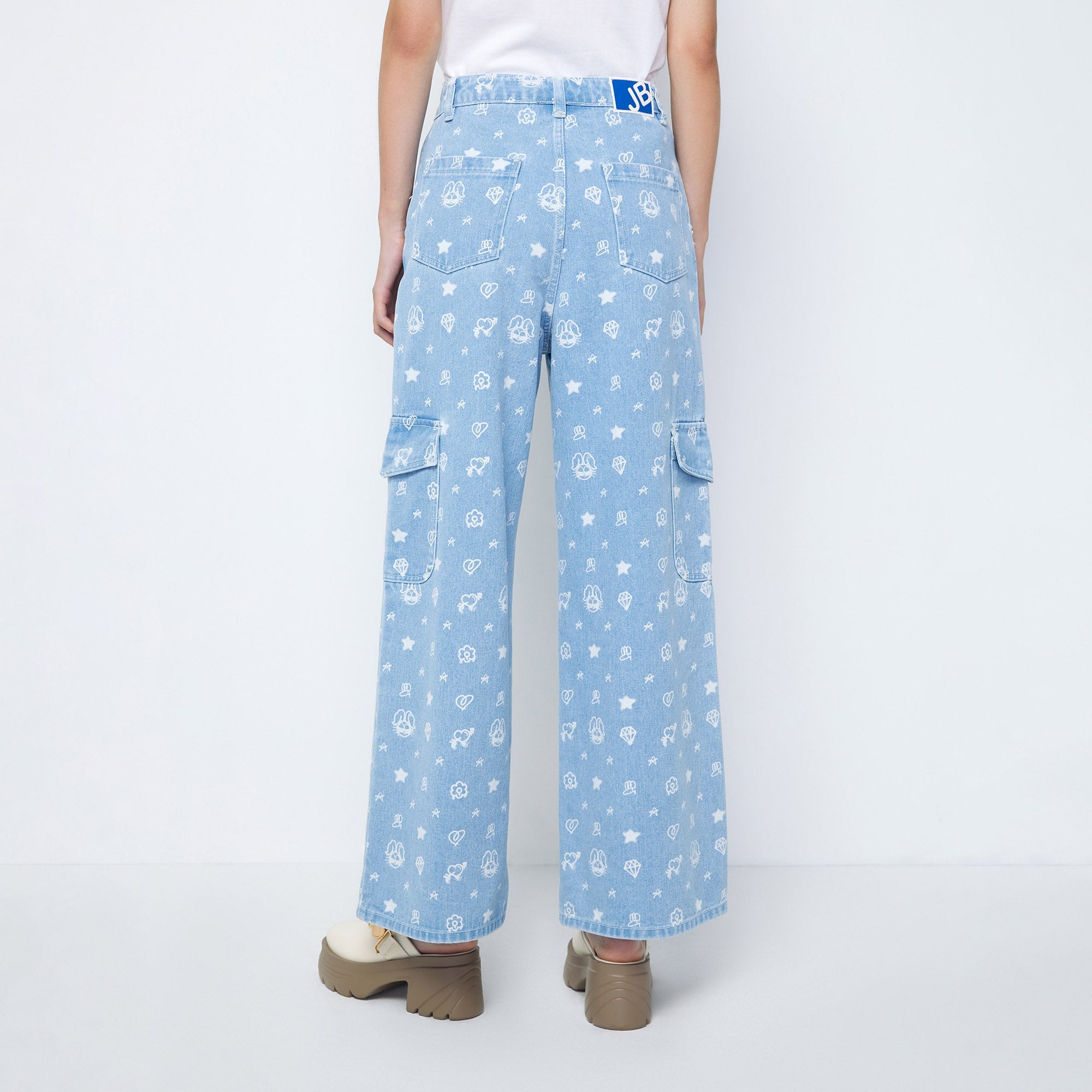 Jb Whimsy Street Denim Cargo Pants Blue