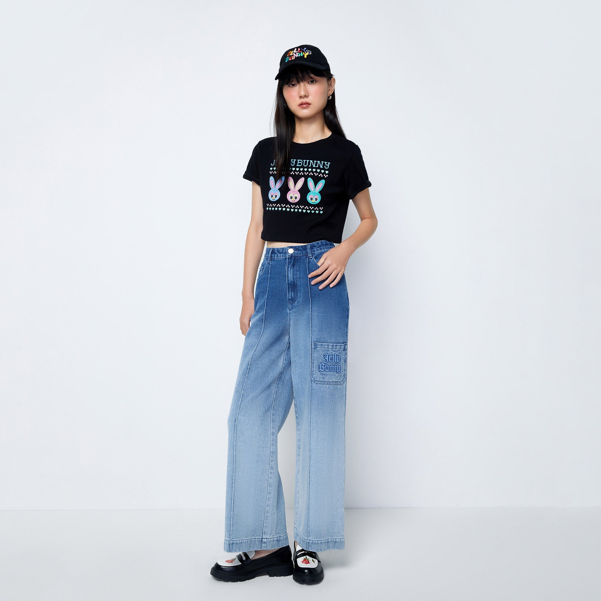 Jb Artistic Club Ombre Washed Denim Jeans Blue