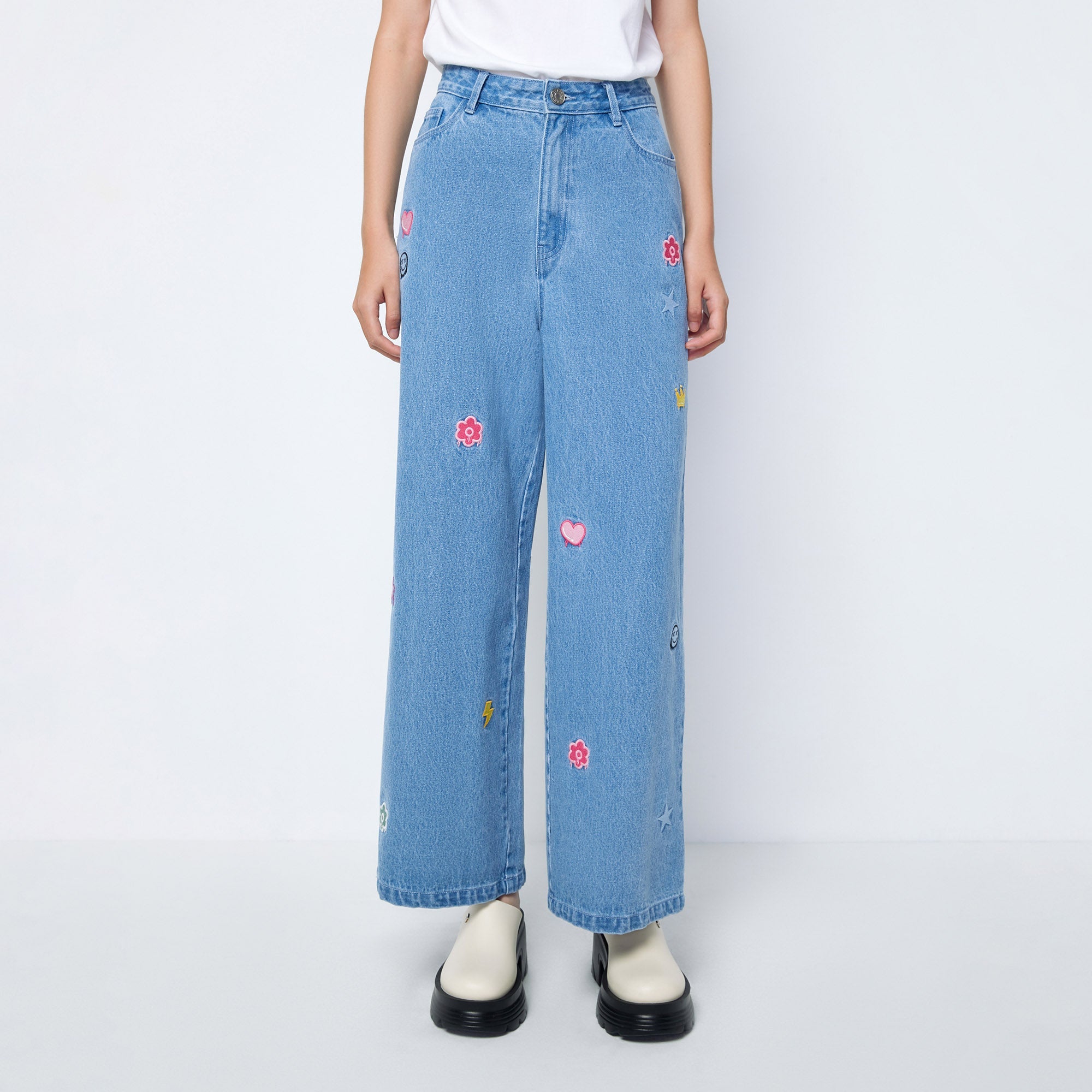 Jb Whimsy Street Loose Fit Denim Jeans Blue - Jelly Bunny Thailand Official Online Store