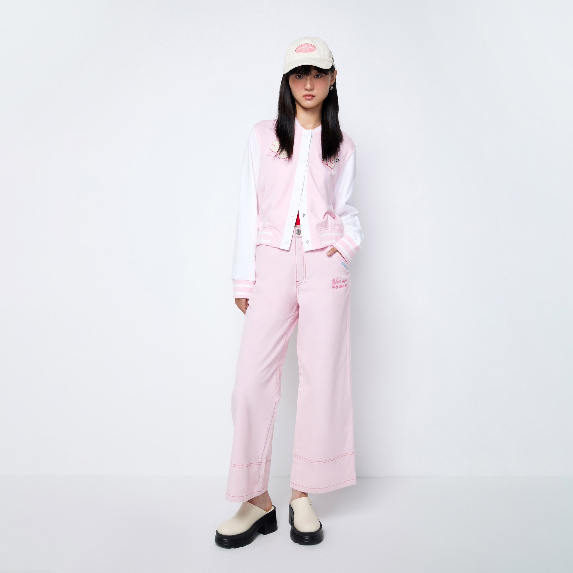 Jb My Muse Corduroy Wide Leg Pants Pink