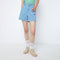 Adorable Button Denim Shorts Blue