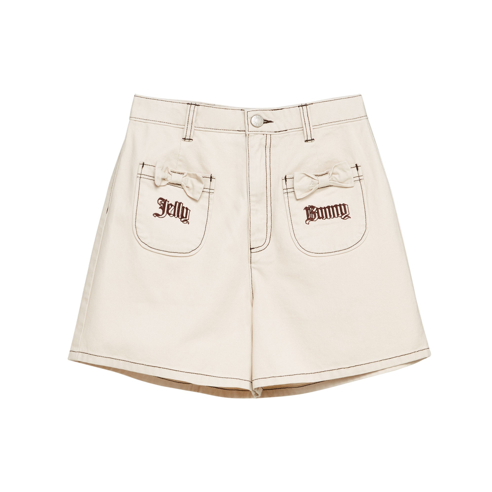 Jb Artistic Club Stitched Shorts Cream