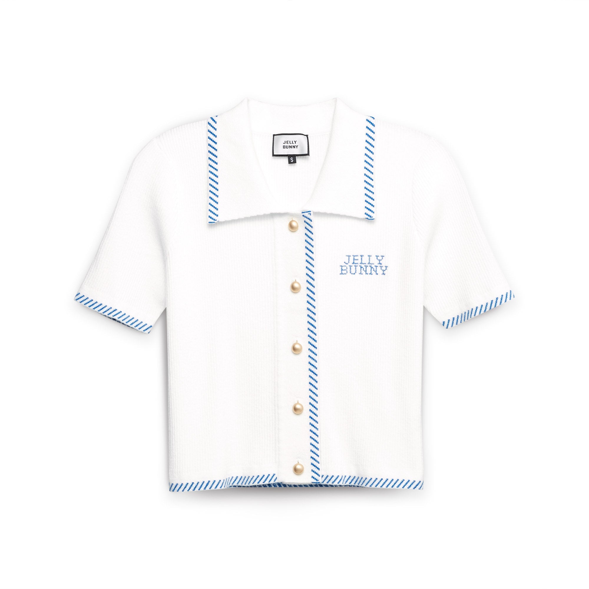 Embroidered Short Sleeve Shirt Craftman Studio White